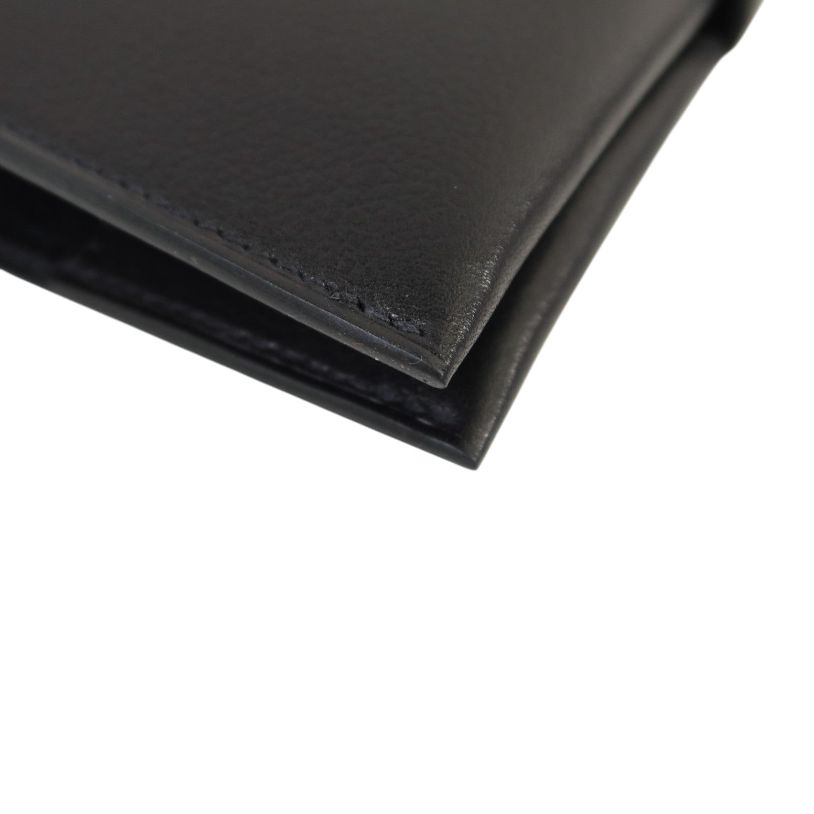 HERMES Evergrain皮革R.M.S Passport銀扣護照套Noir
