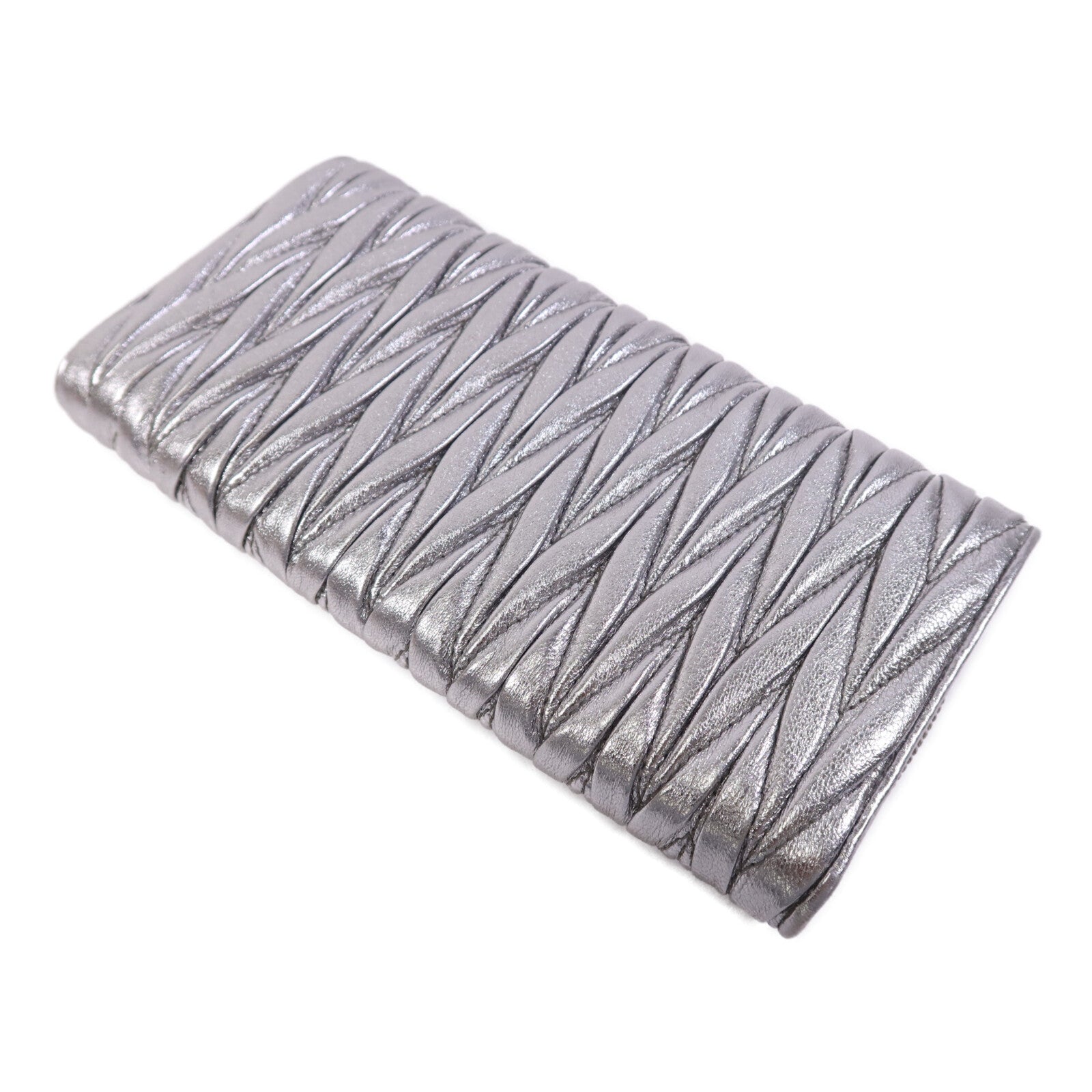 Miu Miu 羊皮皮革Long Wallet銀扣長錢包