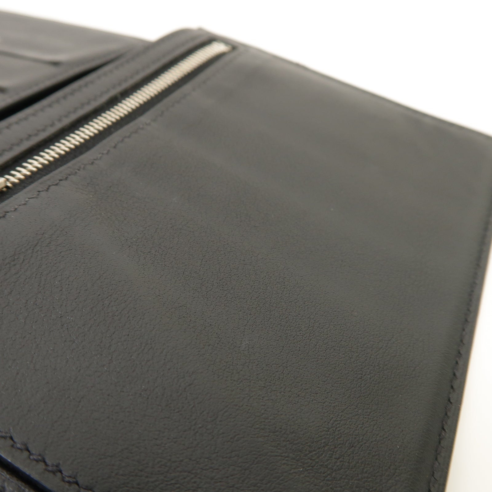 HERMES 【激減優惠】Swift皮革Bi-Fold Wallet銀扣折叠錢包黑色