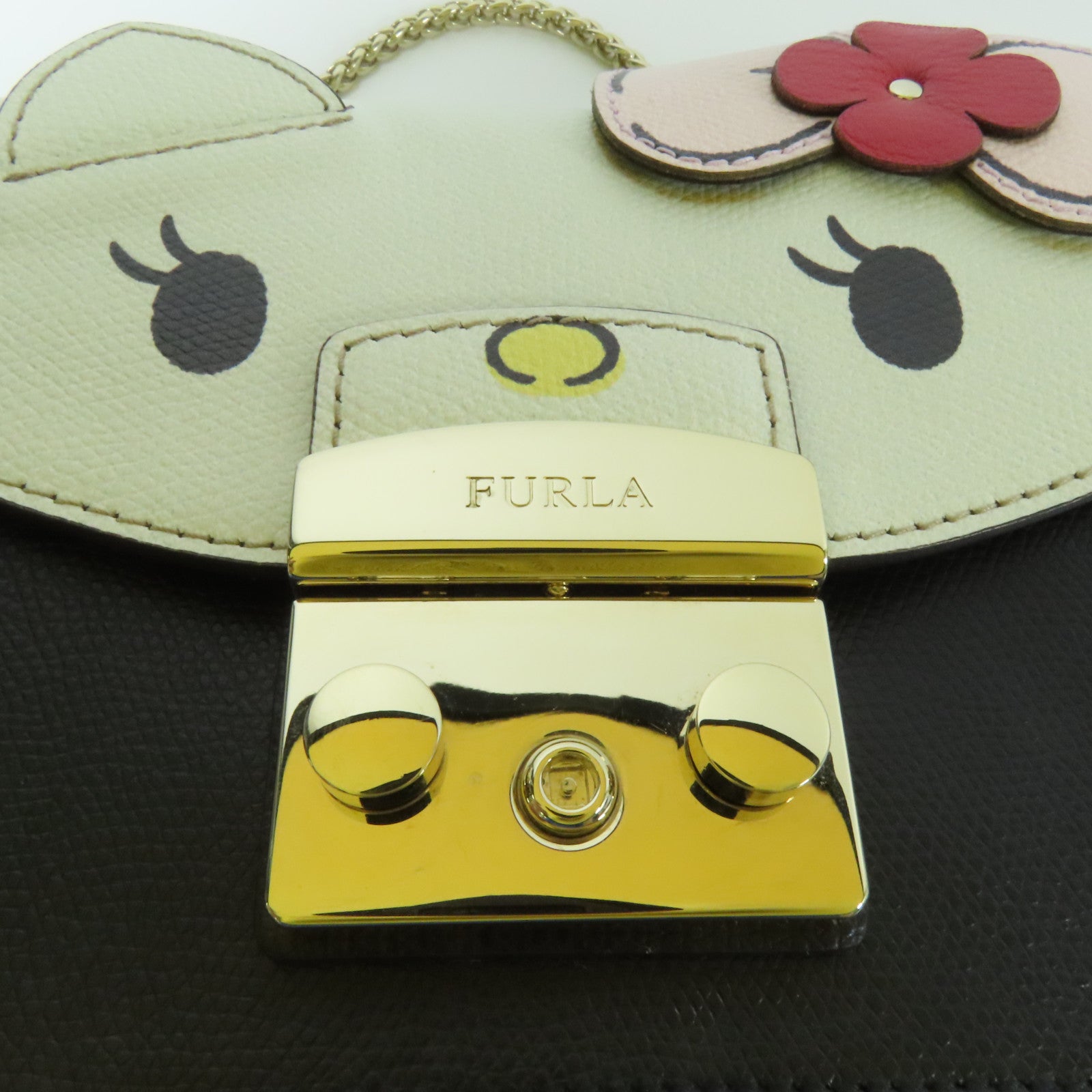 Furla 牛皮皮革Shoulder Bag金扣肩背袋