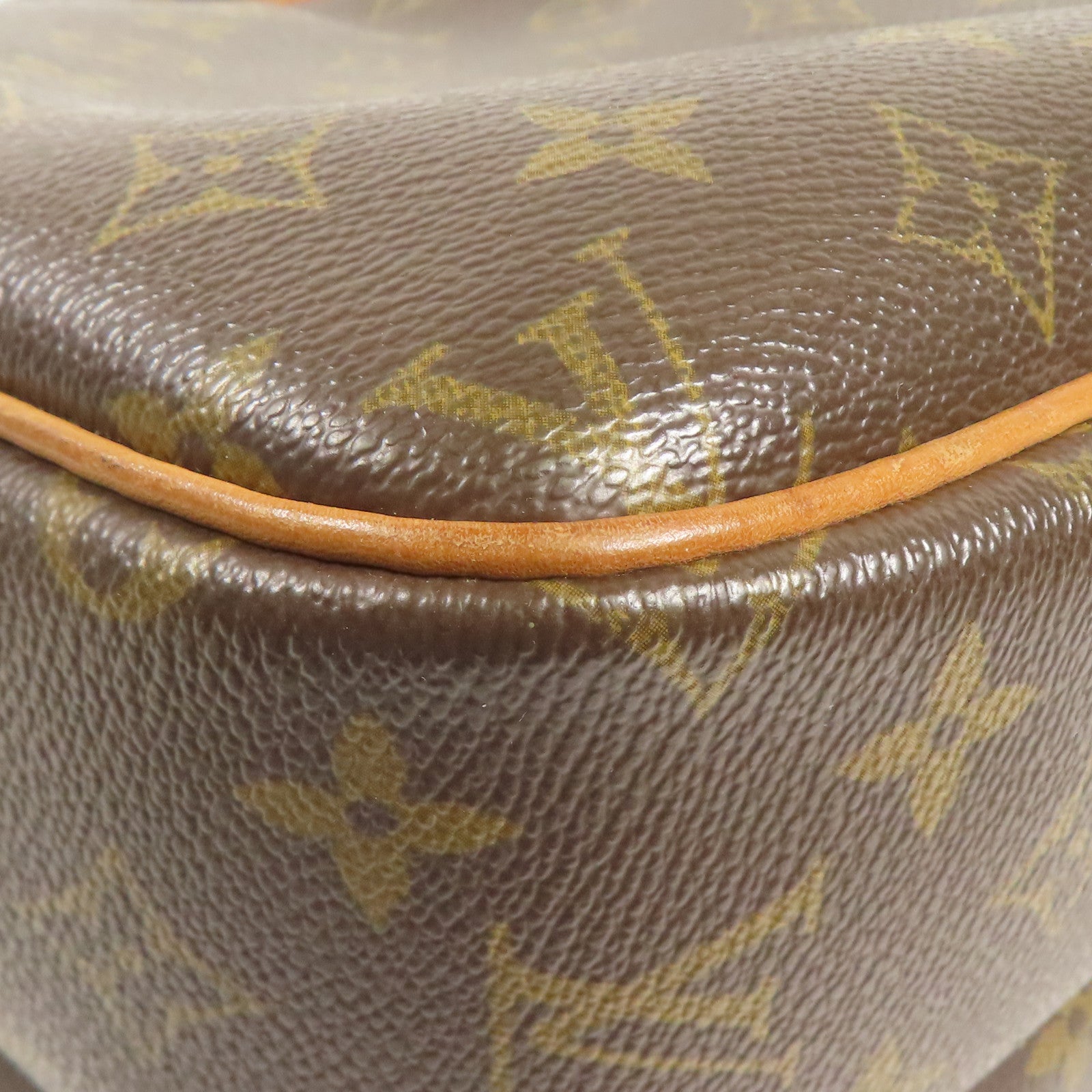 LOUIS VUITTON Monogram Reporter PM金扣肩背袋棕色