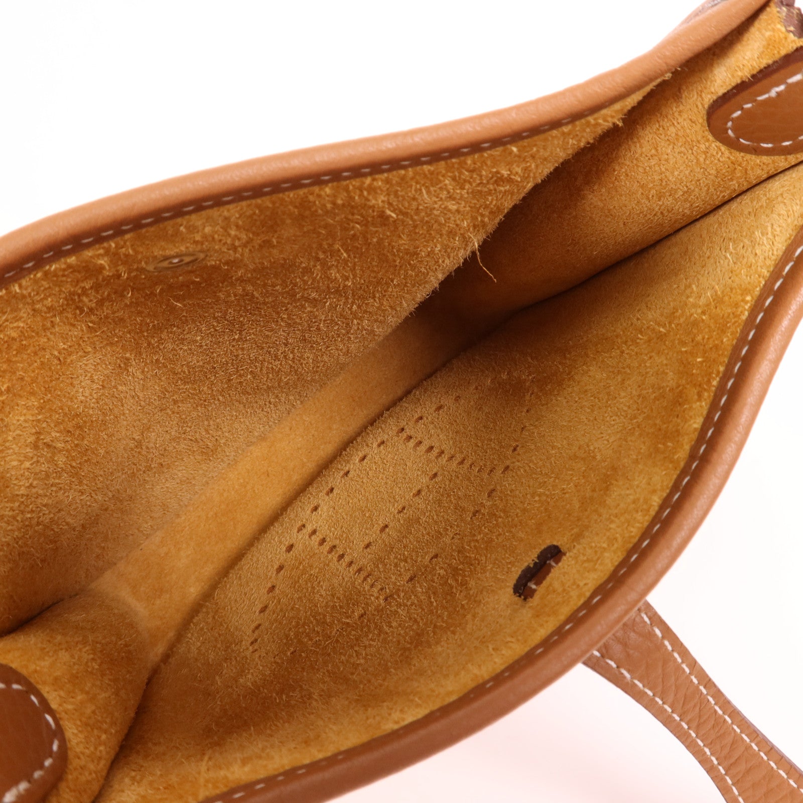 HERMES Togo皮革Evelyne TPM肩背袋Gold