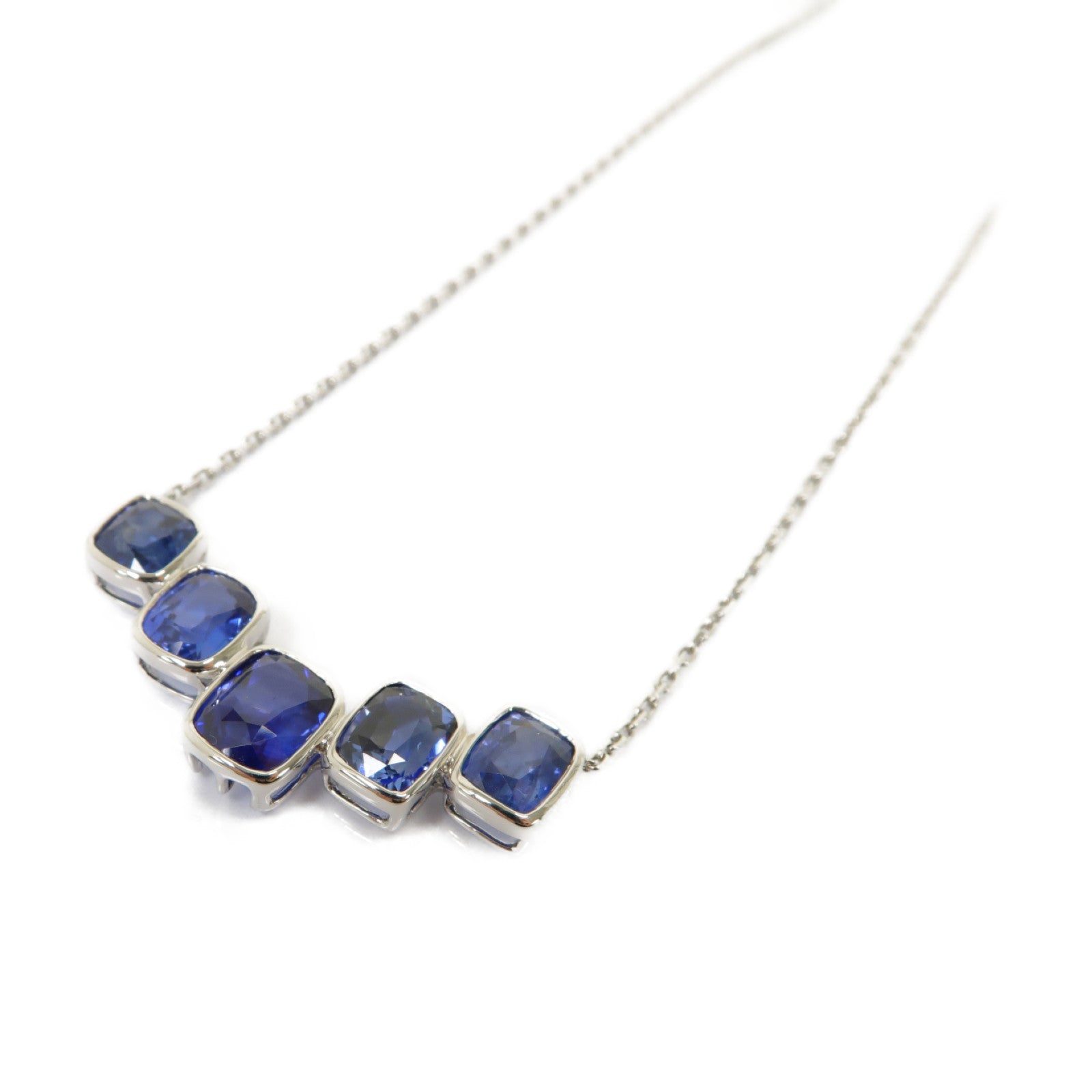 JEWELRY 18K白金Sapphire Necklace 6.75ct藍寶石項鍊