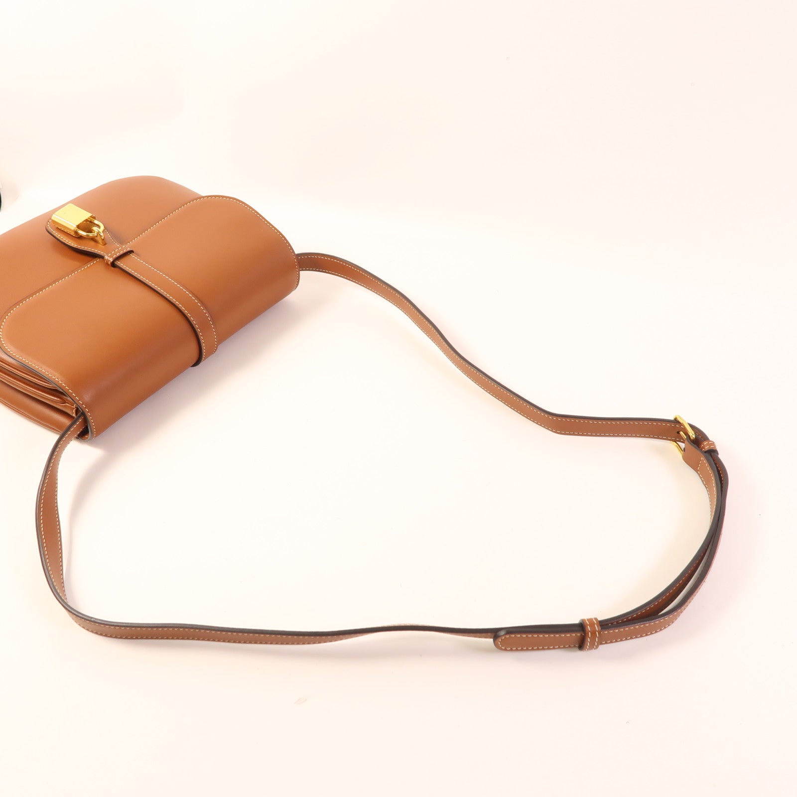 CELINE 牛皮皮革Shoulder Bag金扣肩背袋