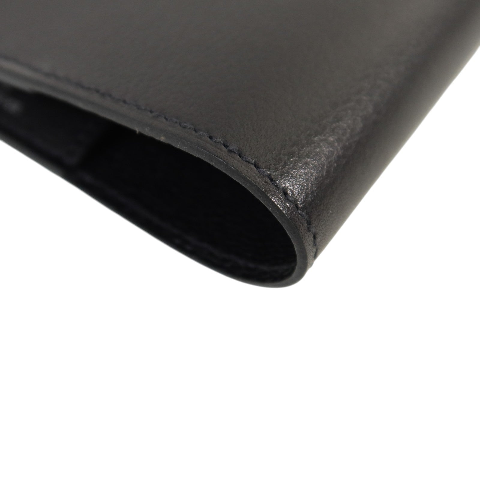 HERMES Evergrain皮革R.M.S Passport銀扣護照套Noir