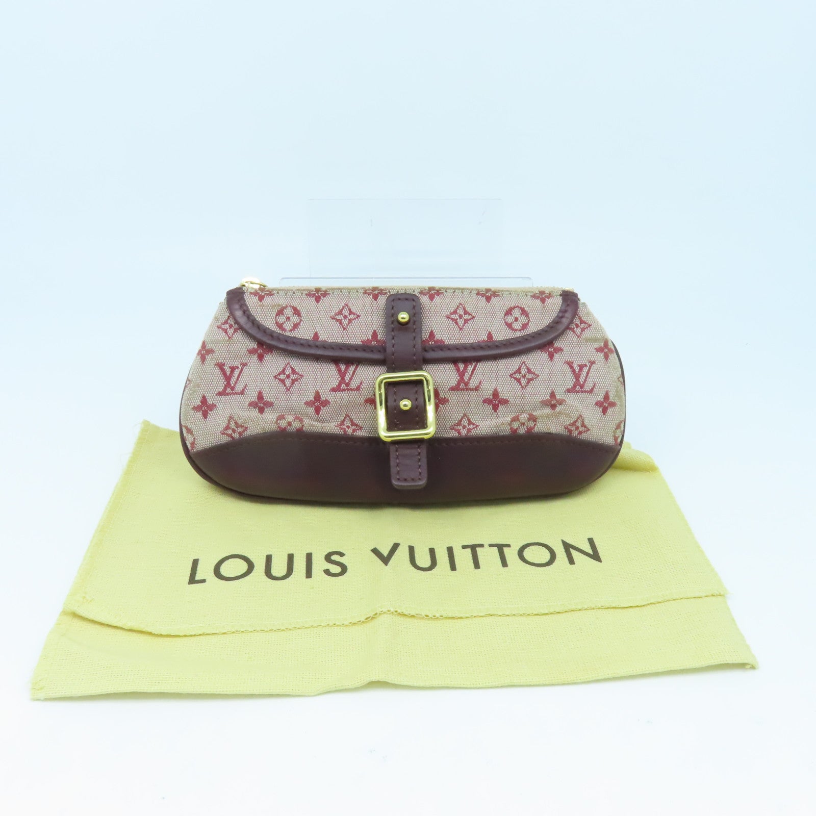 LOUIS VUITTON 【清倉大減價】Monogram Mini An Sophie Pouch金扣手拿包紅色/啡色