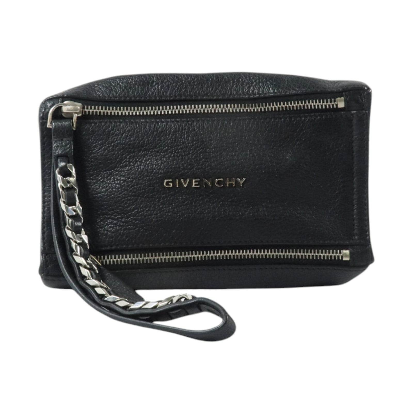 GIVENCHY 牛皮皮革Pandora Wristlet Pouch銀扣手拿包
