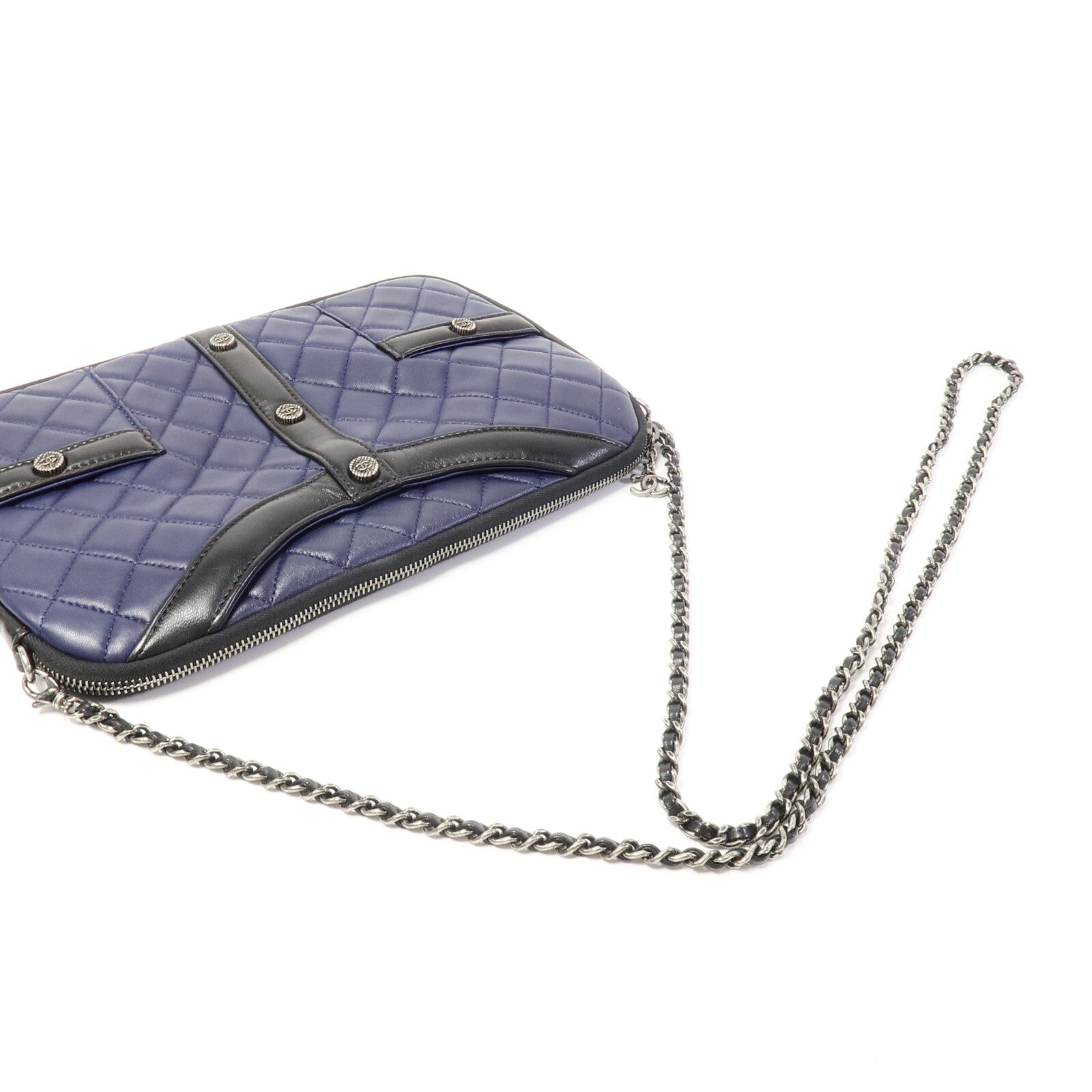 CHANEL 羊皮皮革Girl Jacket Chain Shoulder鏈帶肩背袋