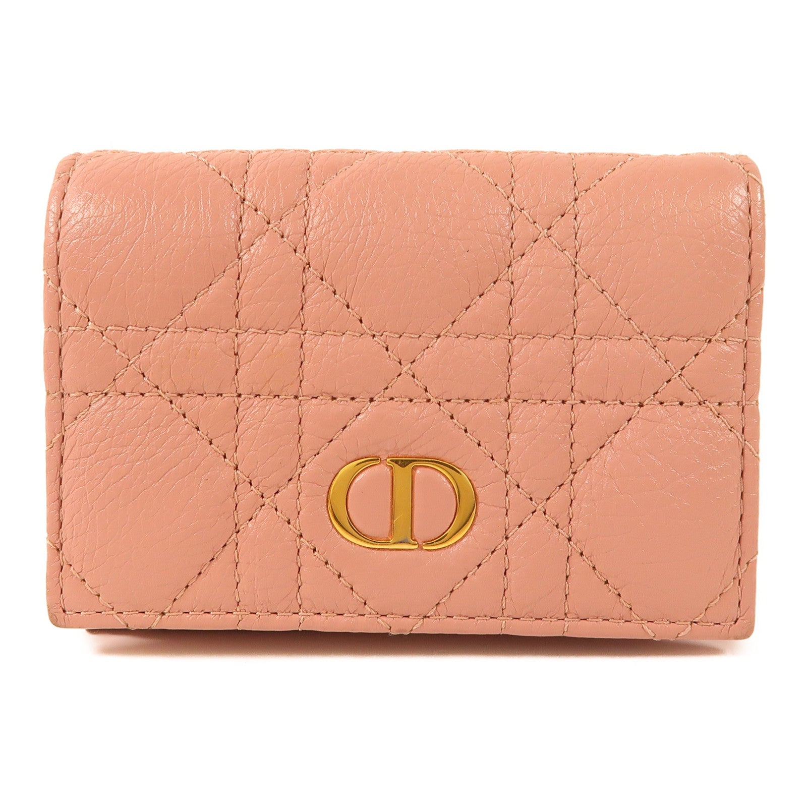 Dior 【激減優惠】牛皮皮革Caro Xs Wallet金扣錢包