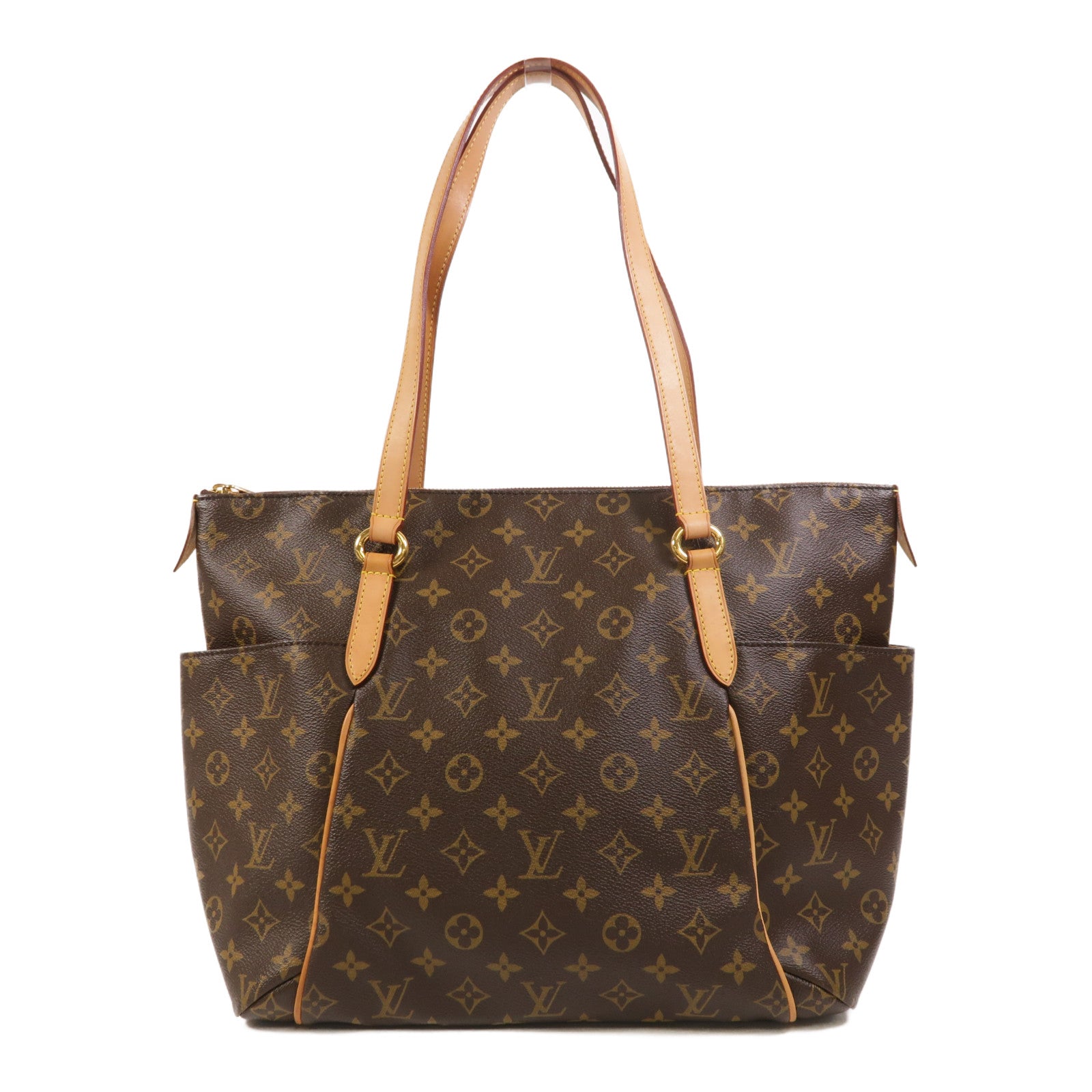 LOUIS VUITTON Monogram Totally PM金扣肩背袋/手挽袋棕色