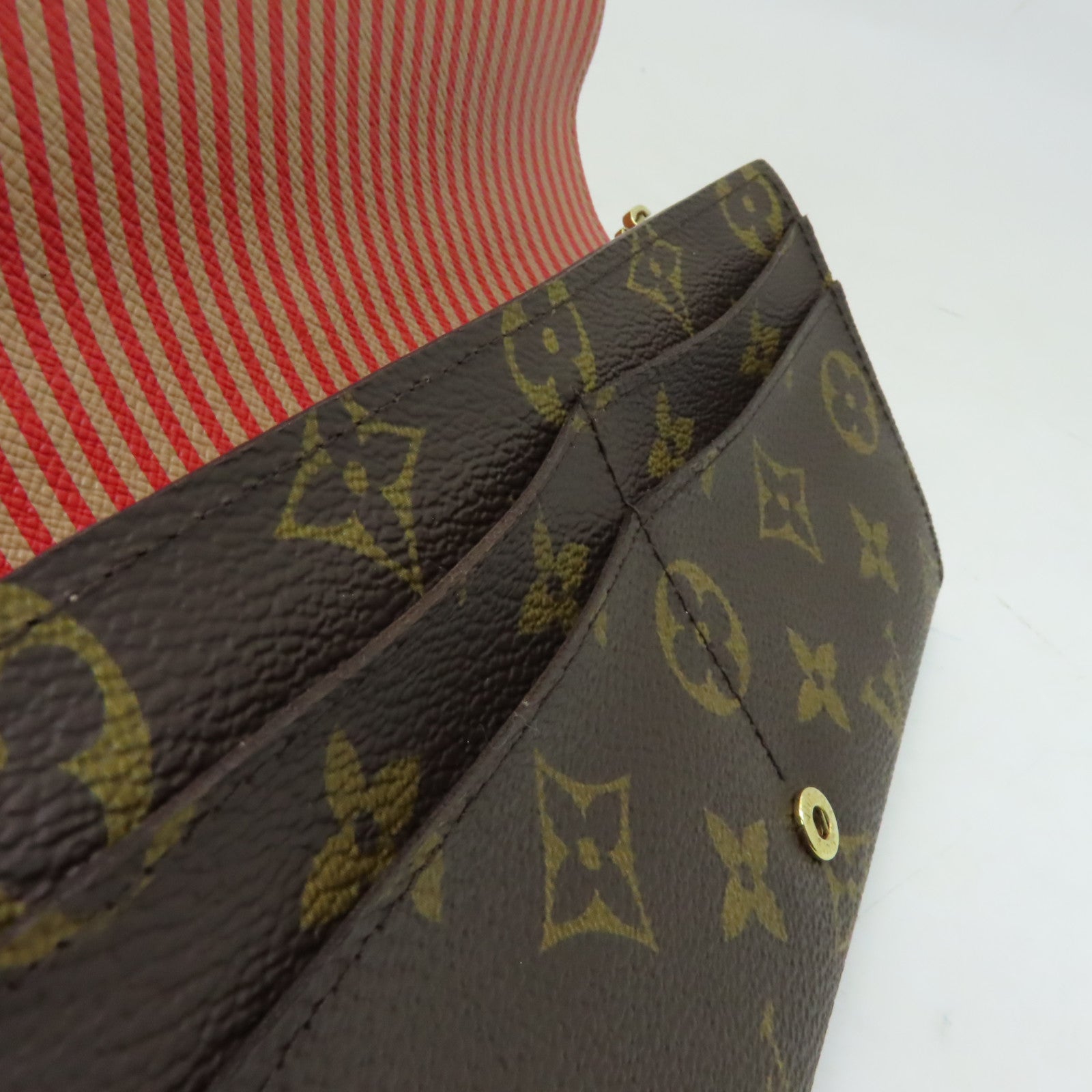 LOUIS VUITTON 【激減優惠】Monogram Portefeuille Sarah Trunk Motti Zip金扣長錢包棕色
