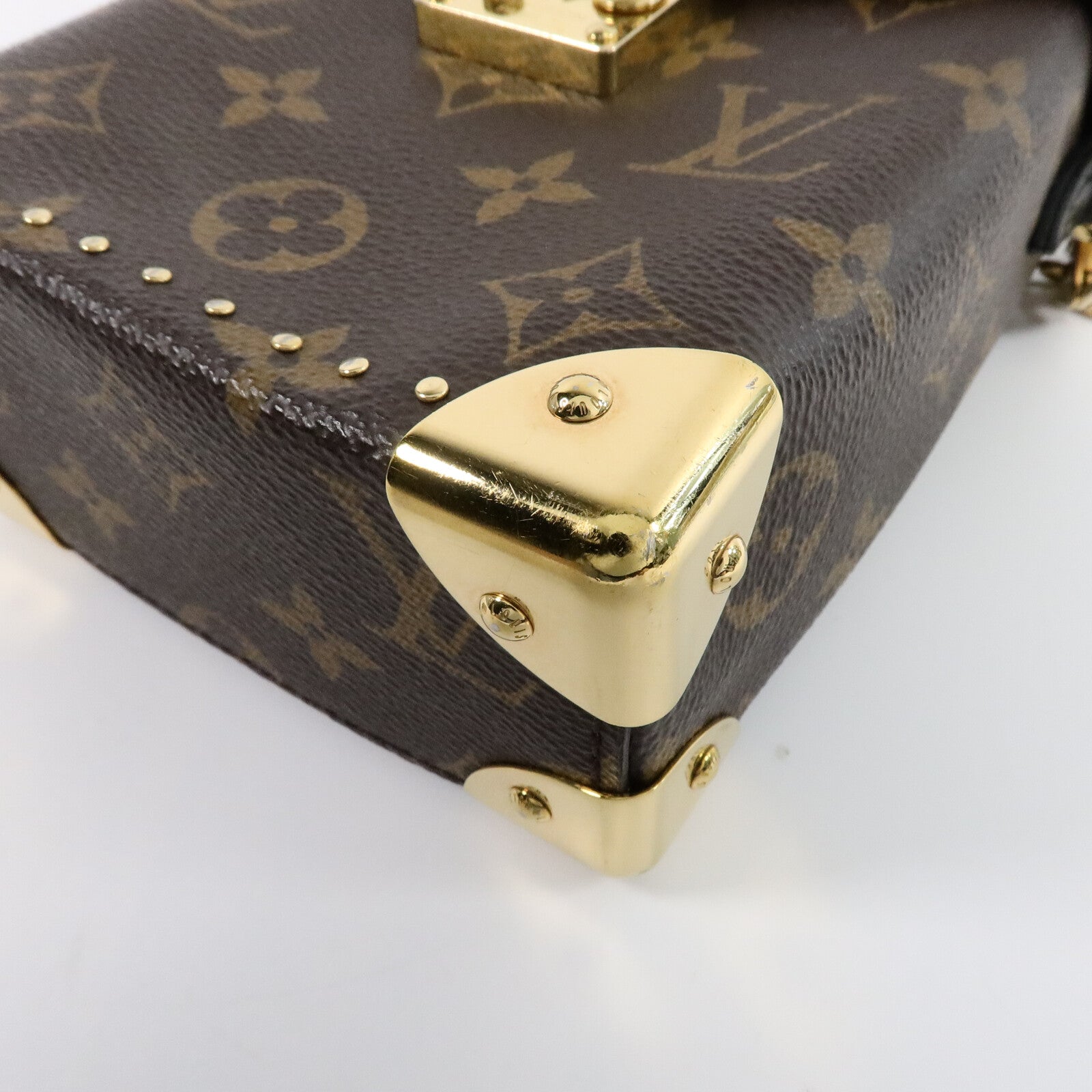 LOUIS VUITTON Monogram/Monogram Reverse Camera Box金扣鏈帶手挽肩背兩用袋