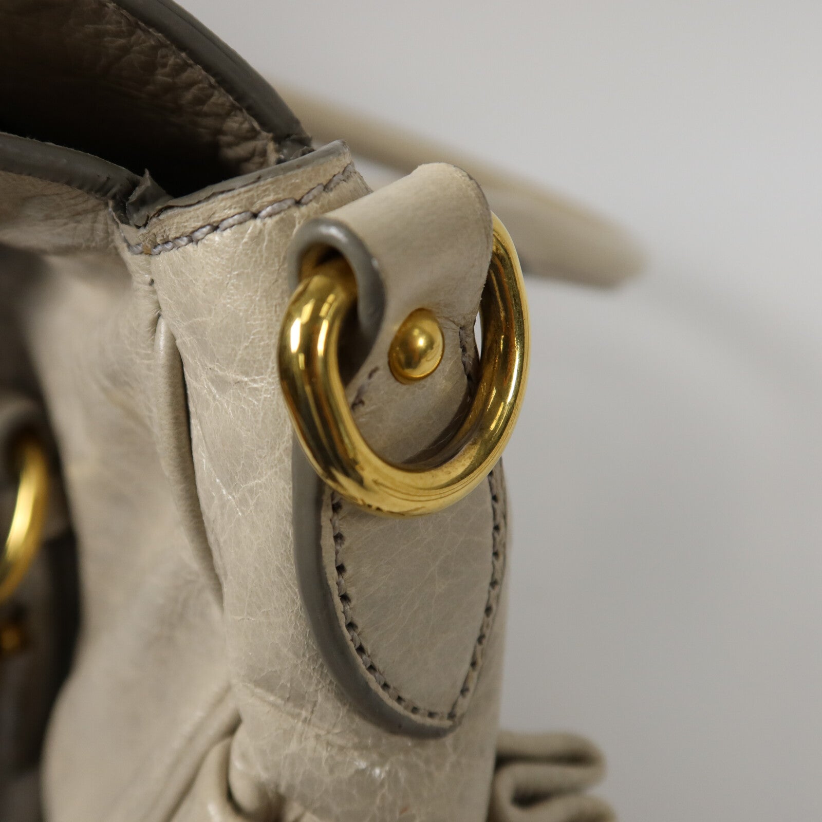 Miu Miu 牛皮皮革Vitello Lux Bow Bag手挽肩背兩用袋