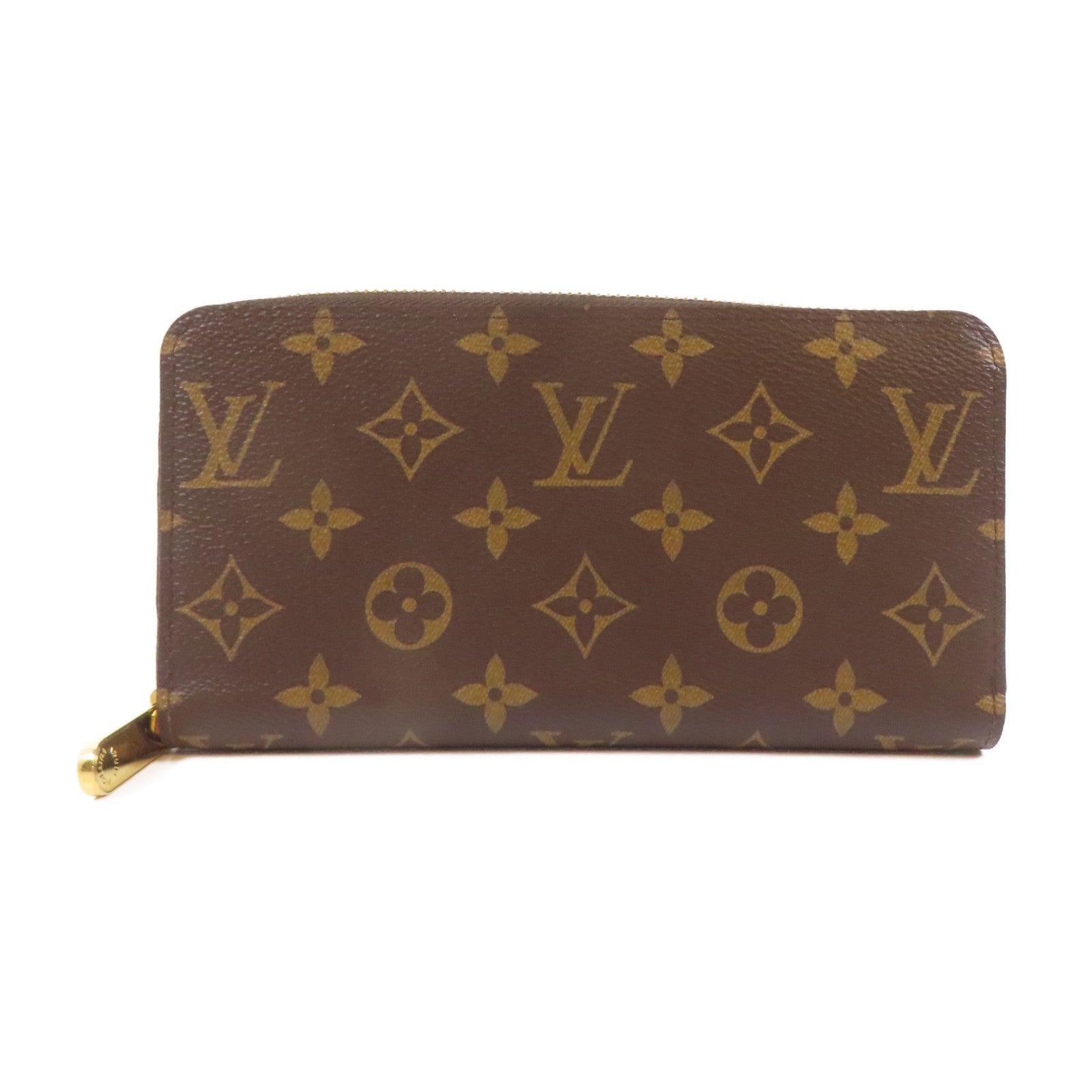 LOUIS VUITTON Monogram Zipper Long Wallet金扣長錢包啡色