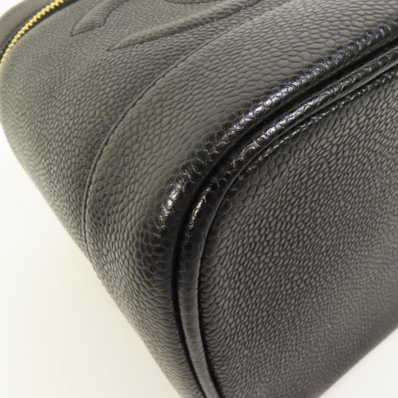 CHANEL 牛皮皮革Vintage Vanity金扣手挽袋