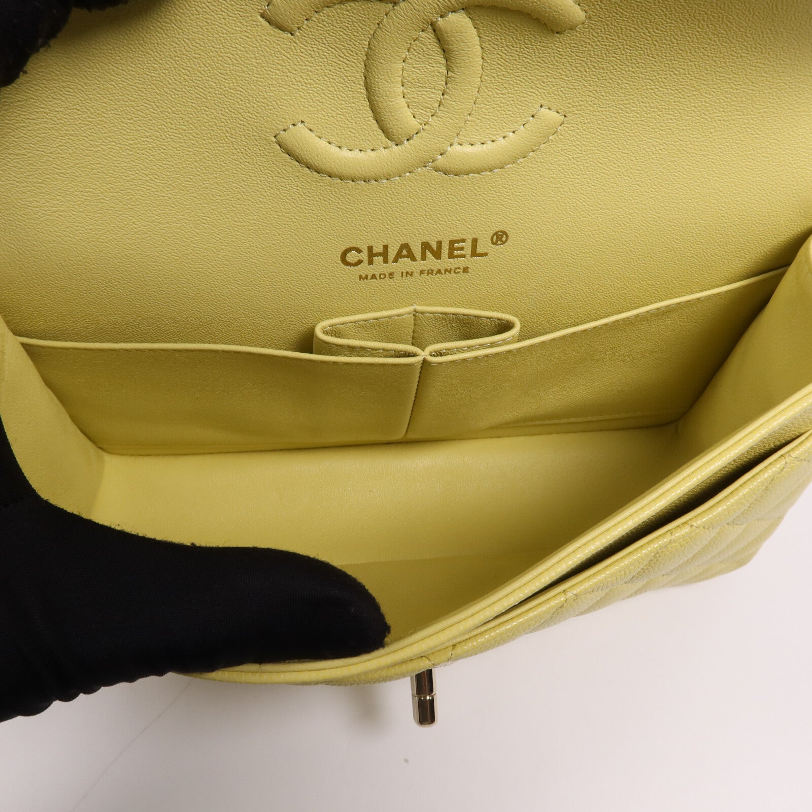 CHANEL 牛皮皮革Classic 23金扣鏈帶肩背袋