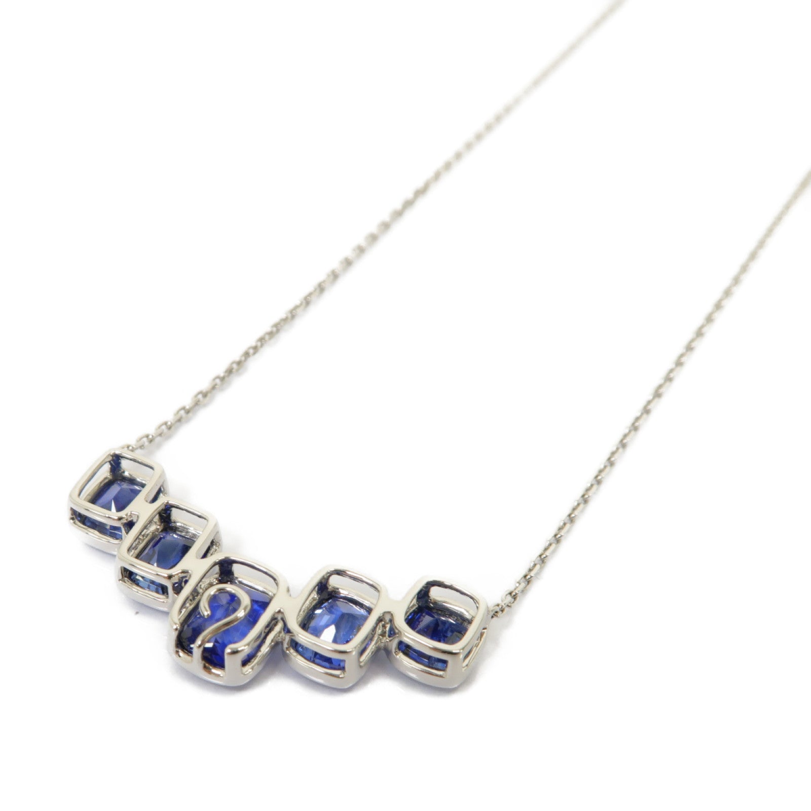 JEWELRY 18K白金Sapphire Necklace 6.75ct藍寶石項鍊