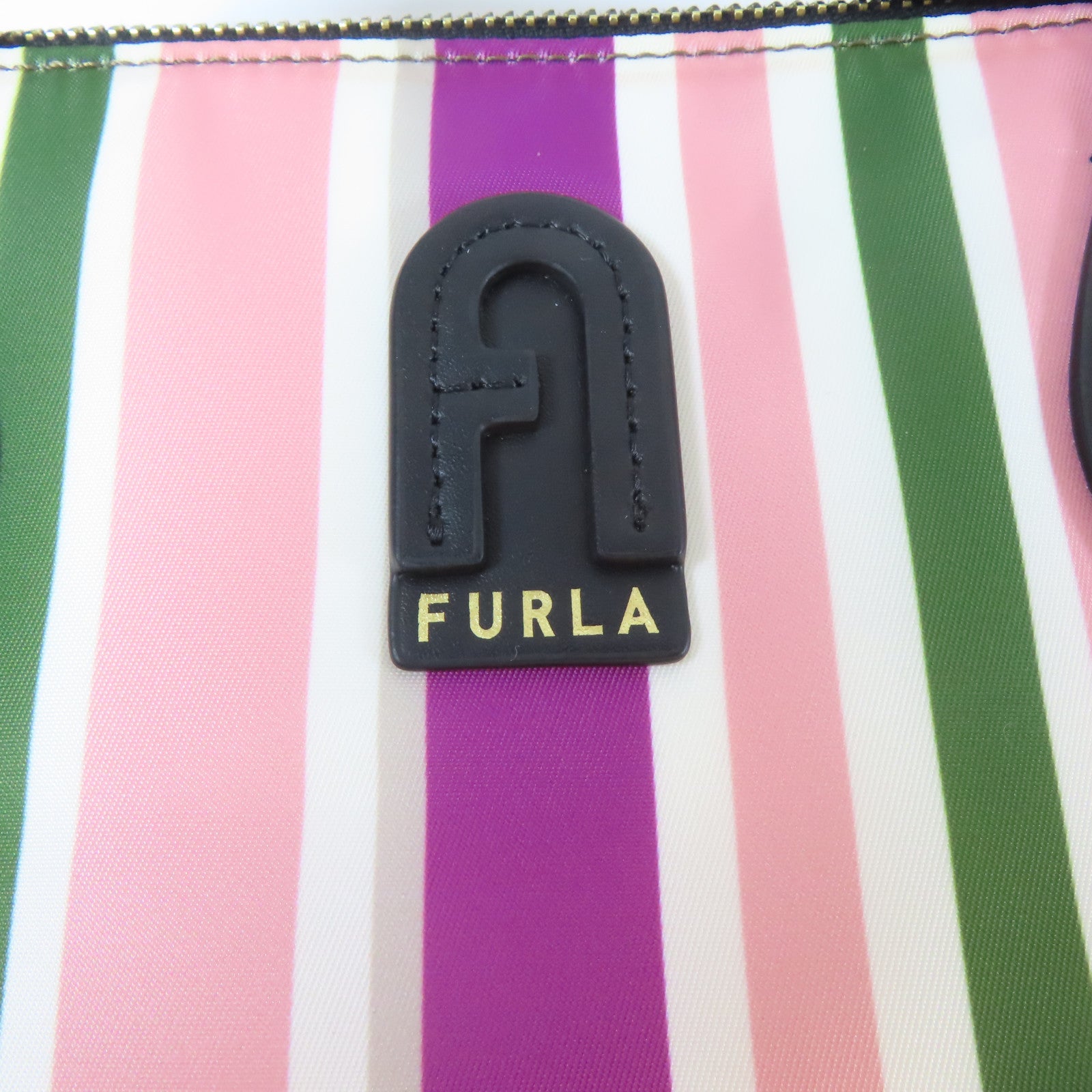 Furla 尼龍Tote Bag金扣手挽袋粉紅色/紫色/白色/綠色
