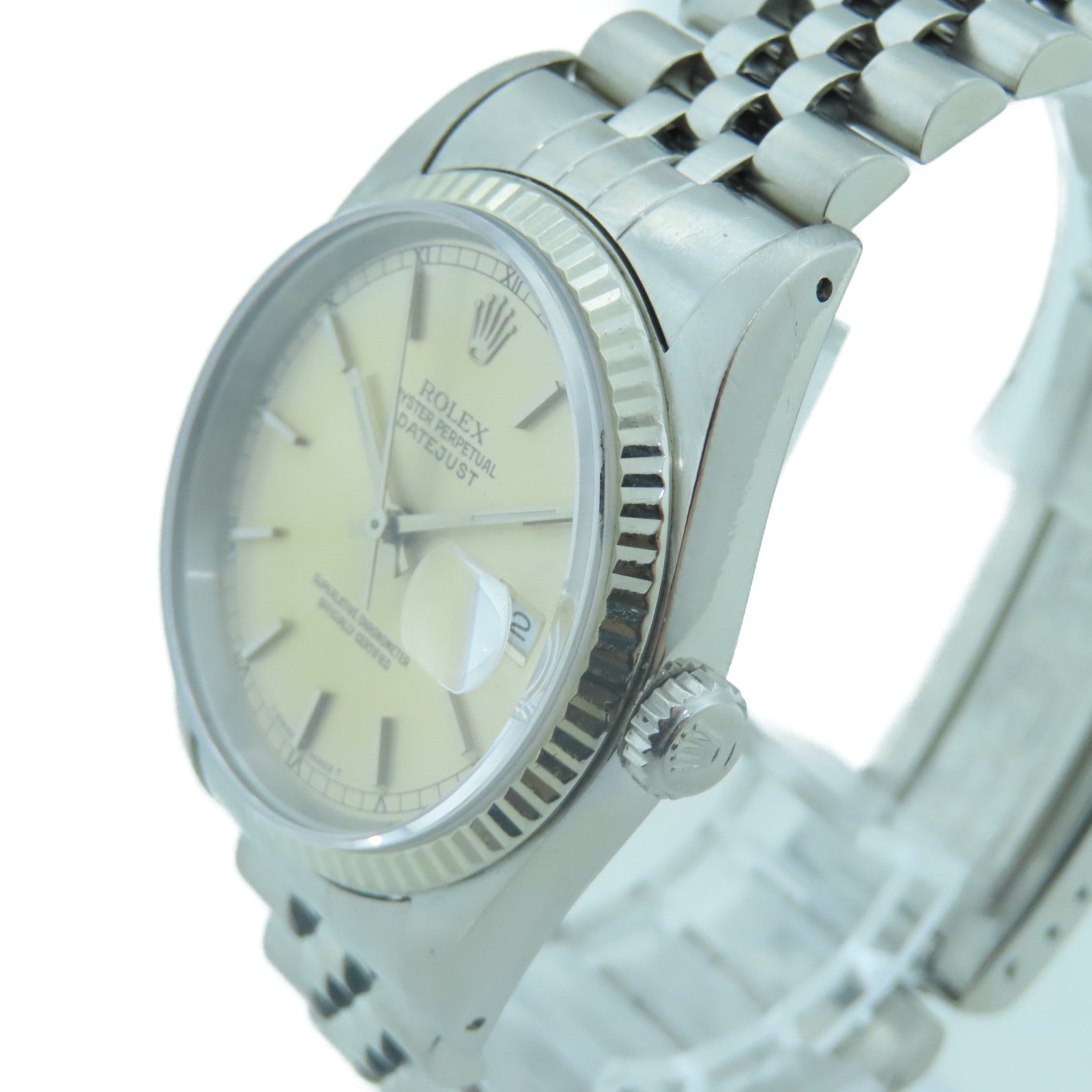 ROLEX Datejust不鏽鋼手錶自動機芯銀色