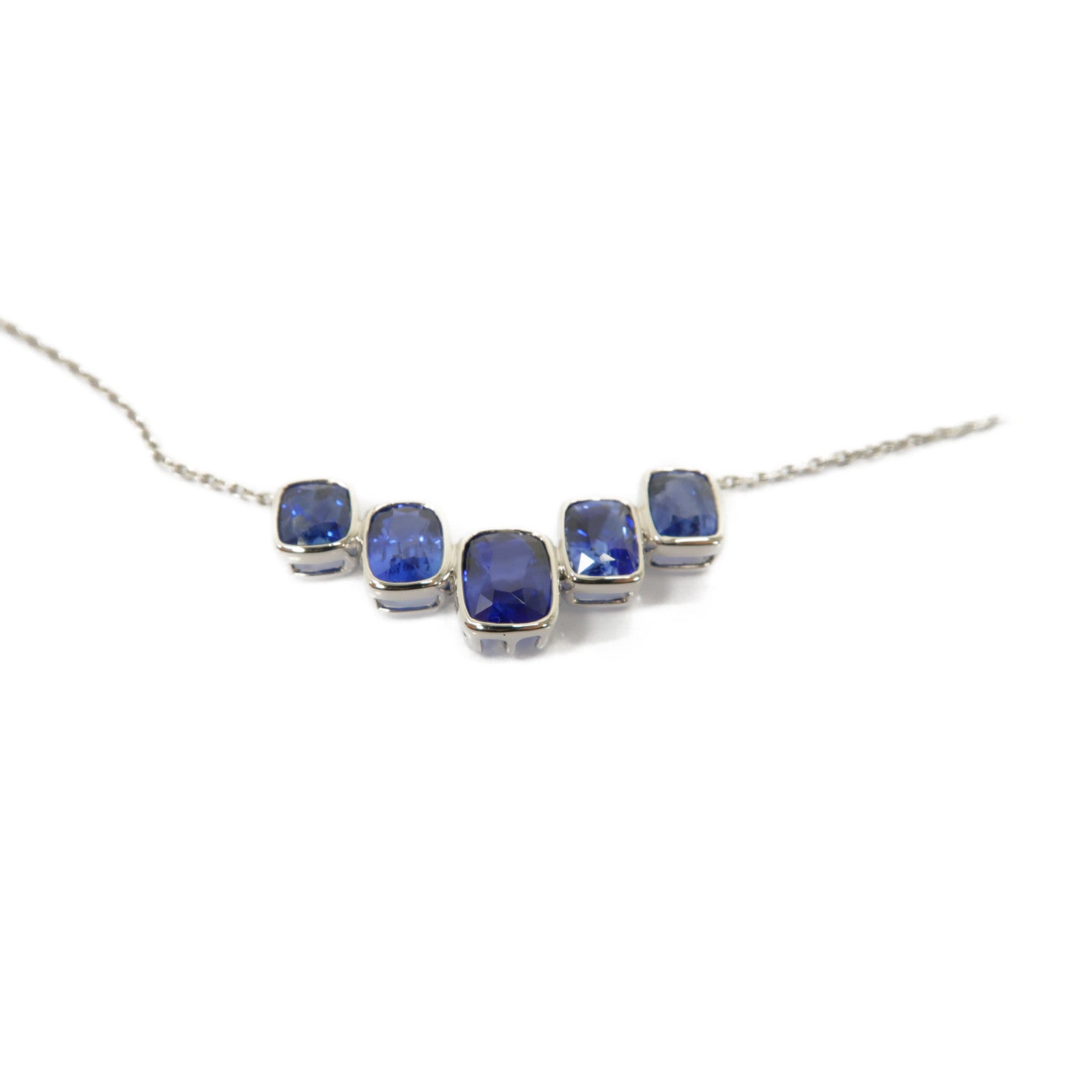 JEWELRY 18K白金Sapphire Necklace 6.75ct藍寶石項鍊