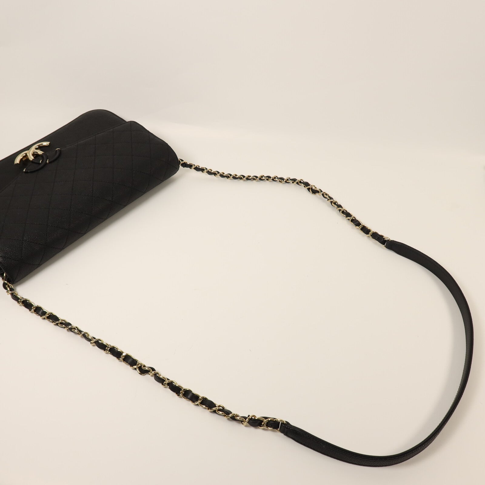 CHANEL 【激減優惠】牛皮皮革Chain Shoulder金扣鏈帶肩背袋