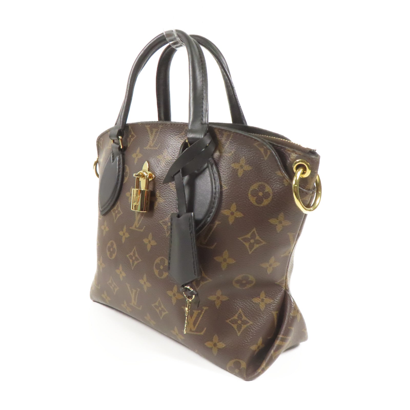 LOUIS VUITTON Monogram Flower Zip Tote金扣手挽肩背兩用袋