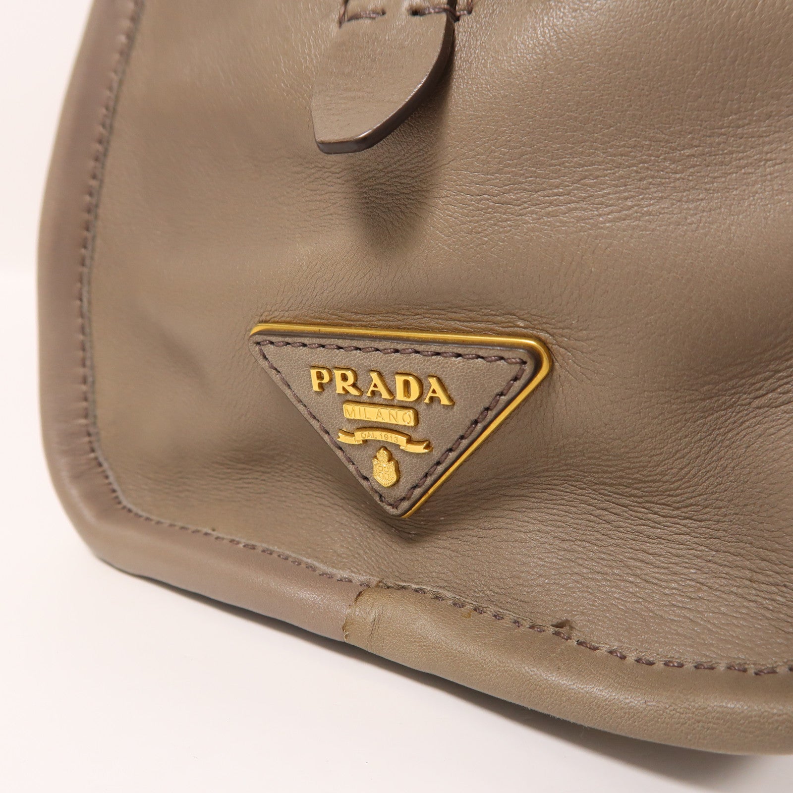 PRADA 牛皮皮革2 Way Shoulder金扣手挽肩背兩用袋