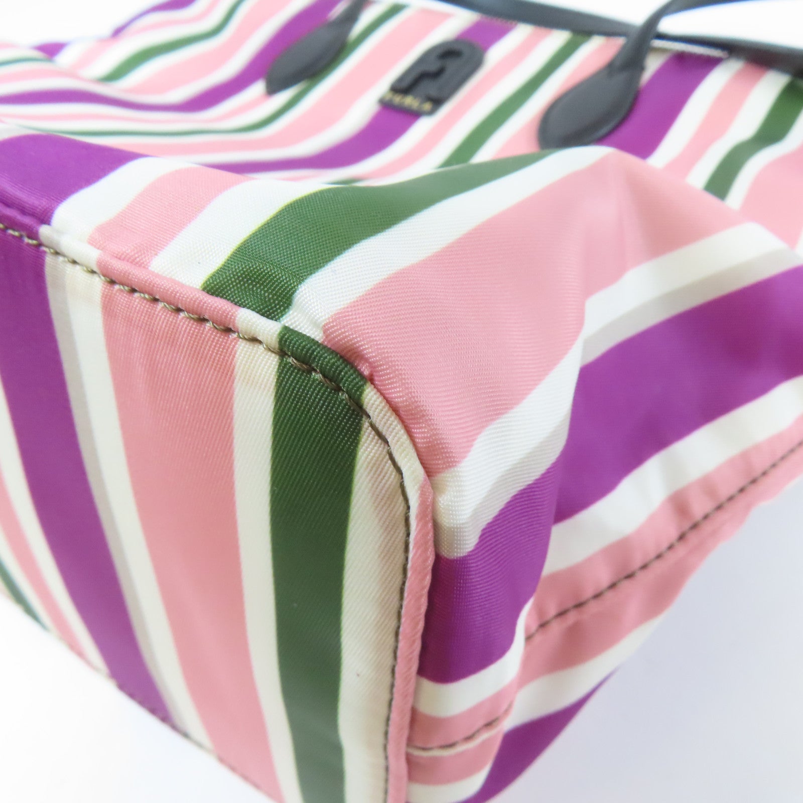 Furla 尼龍Tote Bag金扣手挽袋粉紅色/紫色/白色/綠色