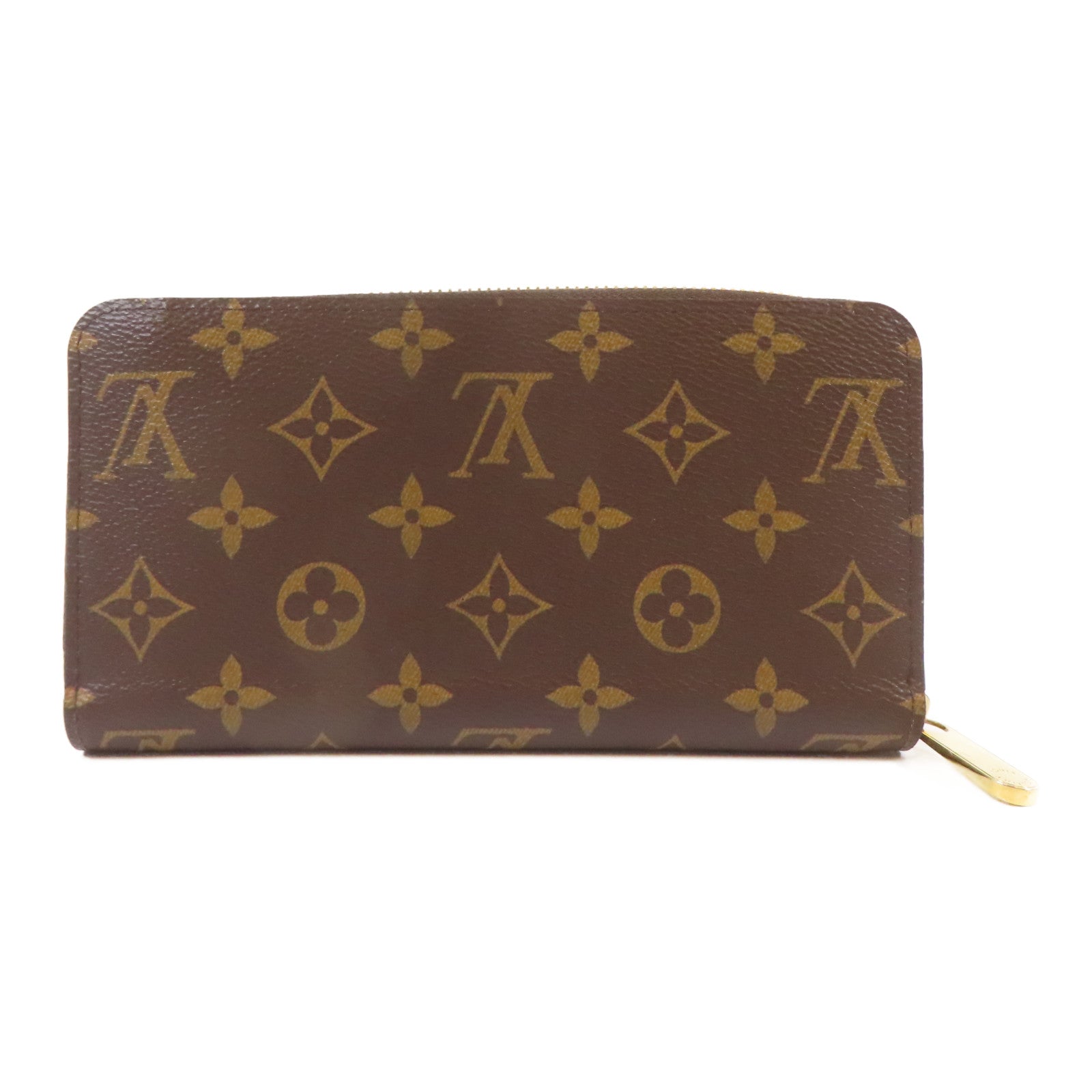 LOUIS VUITTON Monogram Zipper Long Wallet金扣長錢包啡色