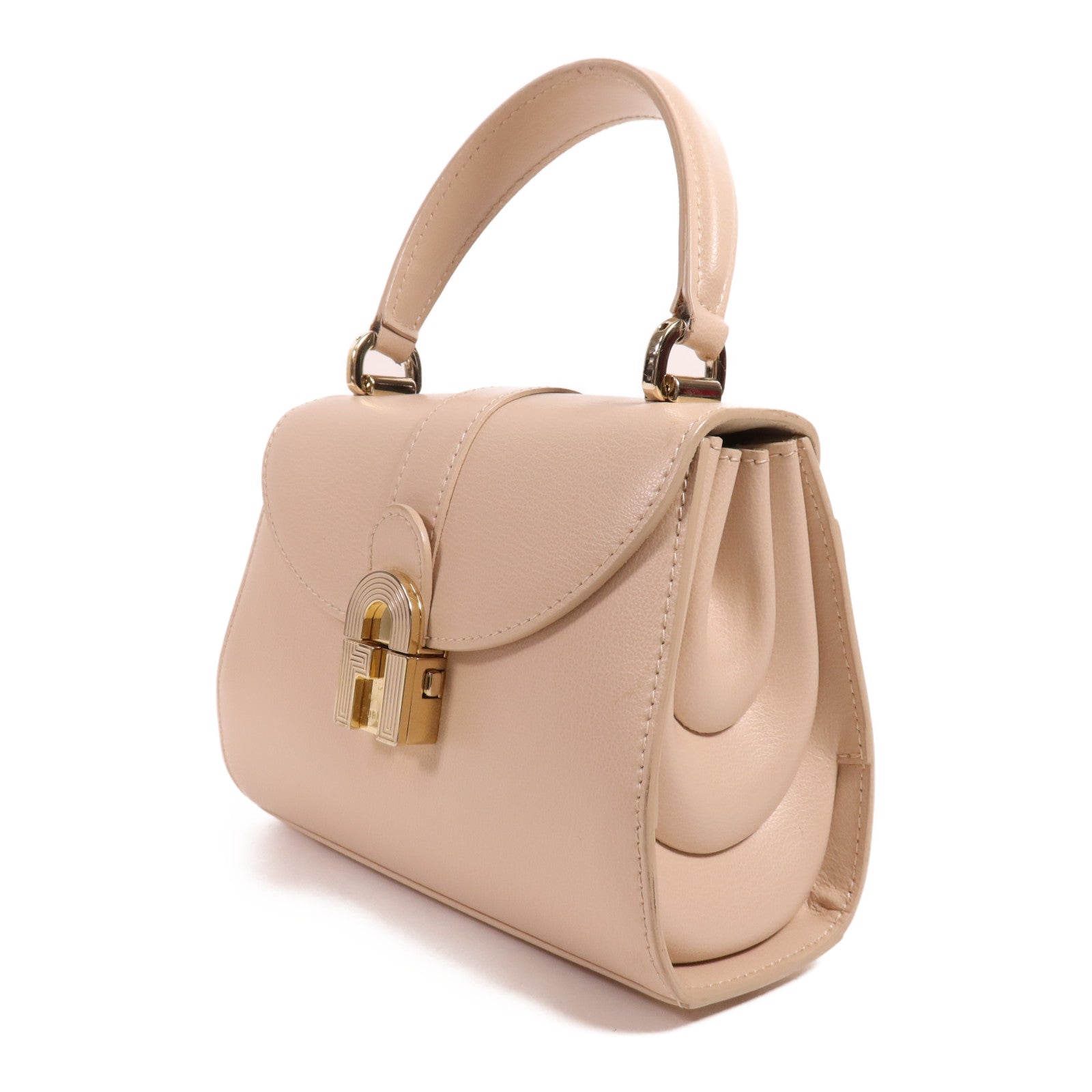 Furla 羊皮皮革1927 Opera金扣手挽肩背兩用袋