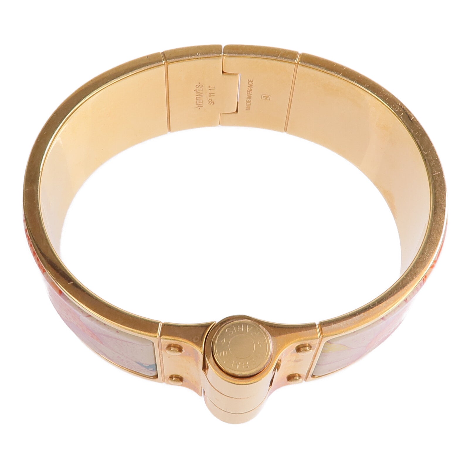 HERMES 金屬/琺瑯Charniere Bracelet手鐲