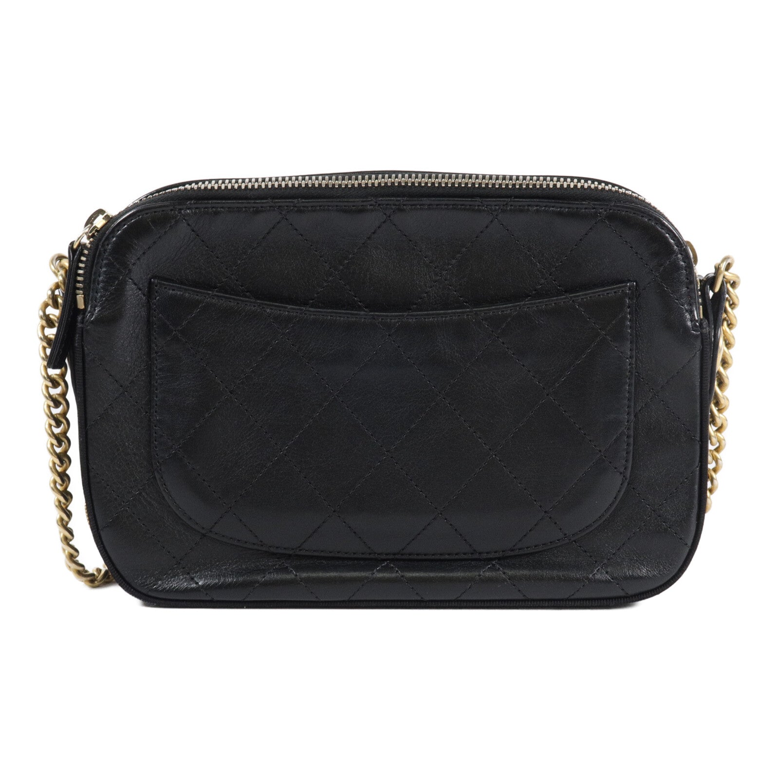 CHANEL 牛皮皮革ButtonUp Camera Bag鏈帶肩背袋