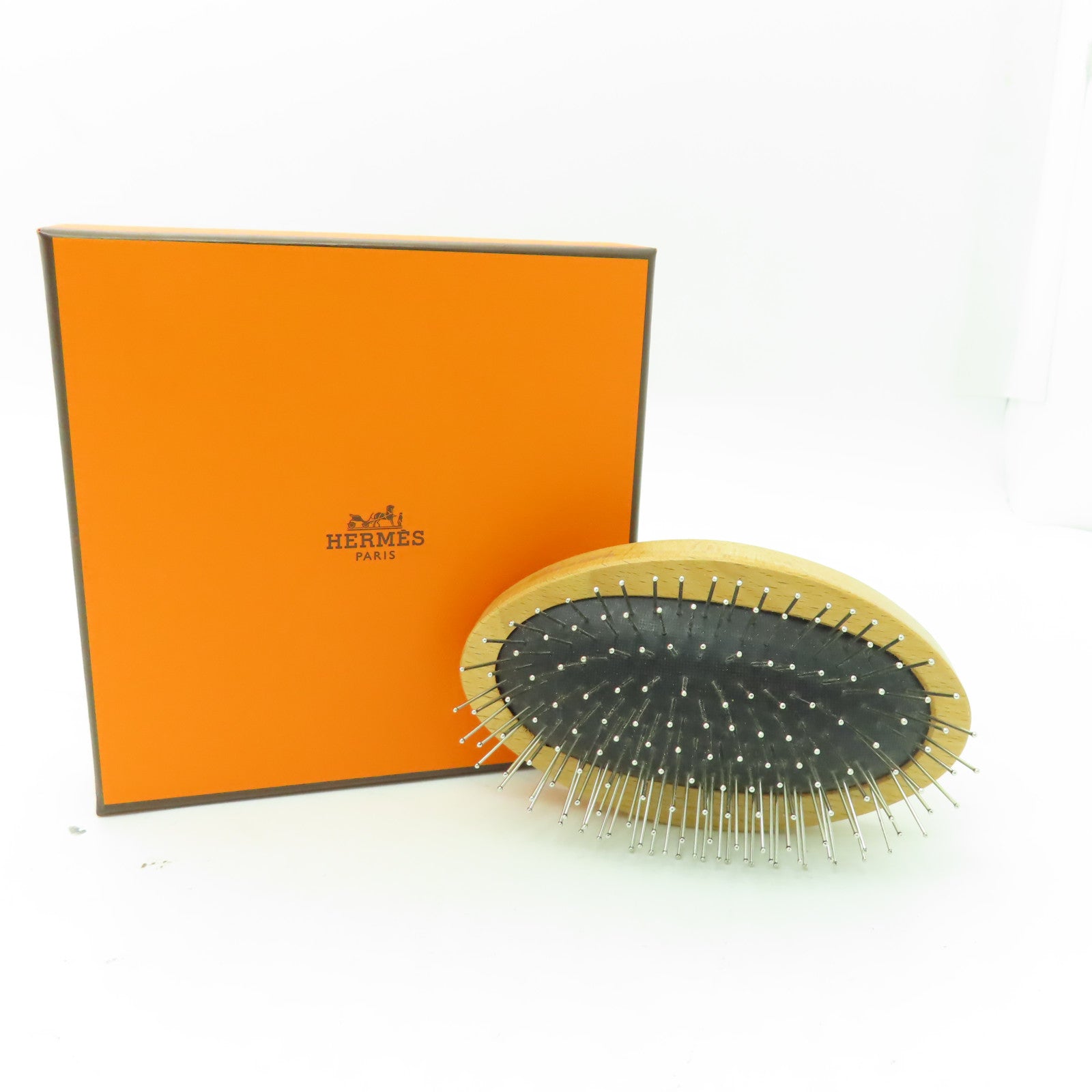HERMES 【激減優惠】金屬/木料Brosse Pour Chien梳子啡色