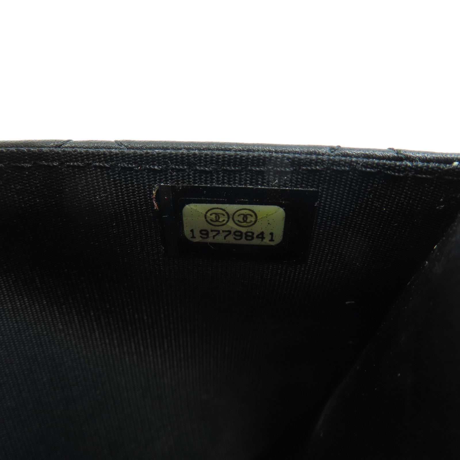 CHANEL 菱格羊皮皮革Wallet On Chain銀扣鏈帶肩背袋黑色