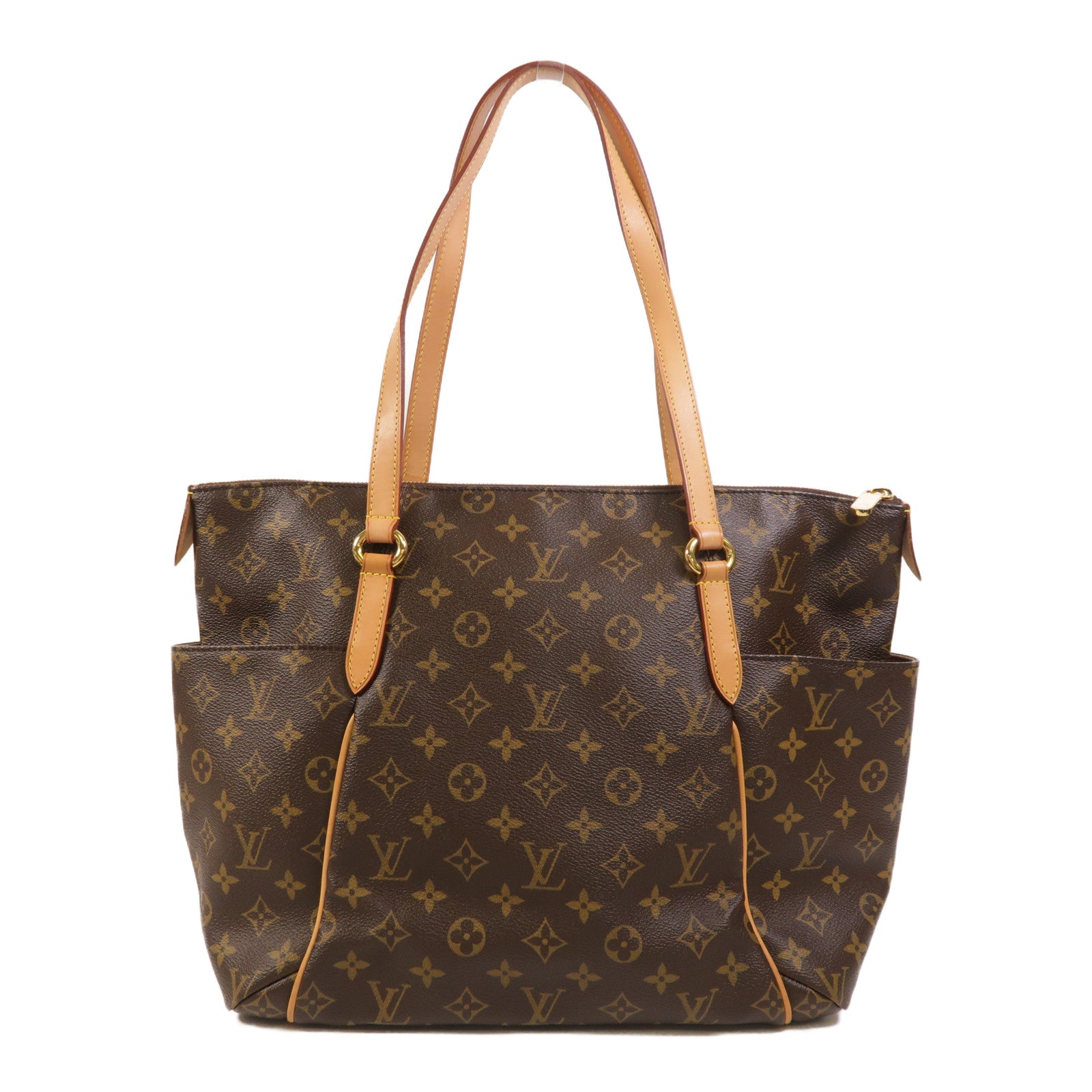 LOUIS VUITTON Monogram Totally PM金扣肩背袋/手挽袋棕色