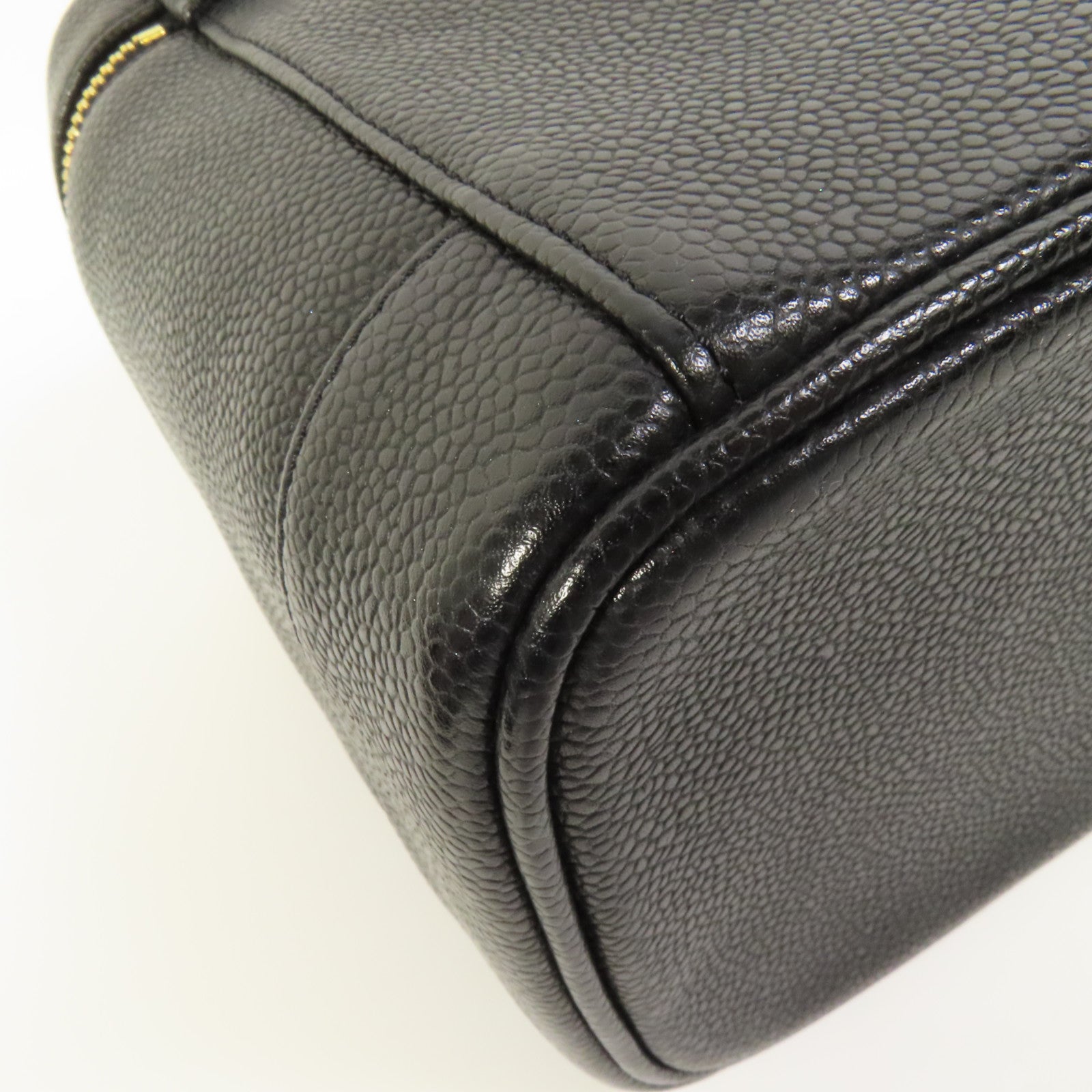 CHANEL 牛皮皮革Vintage Vanity金扣手挽袋