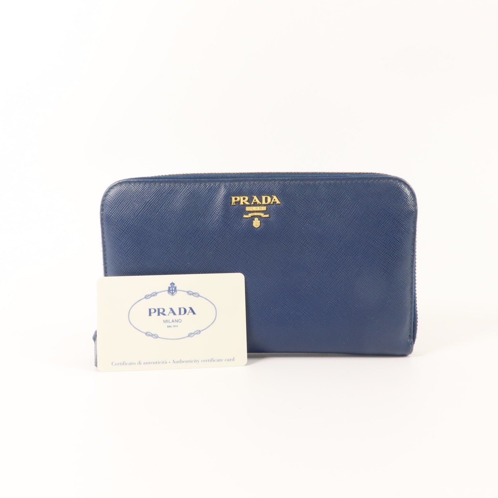 PRADA Saffiano皮革Round Zippy Long Wallet長錢包