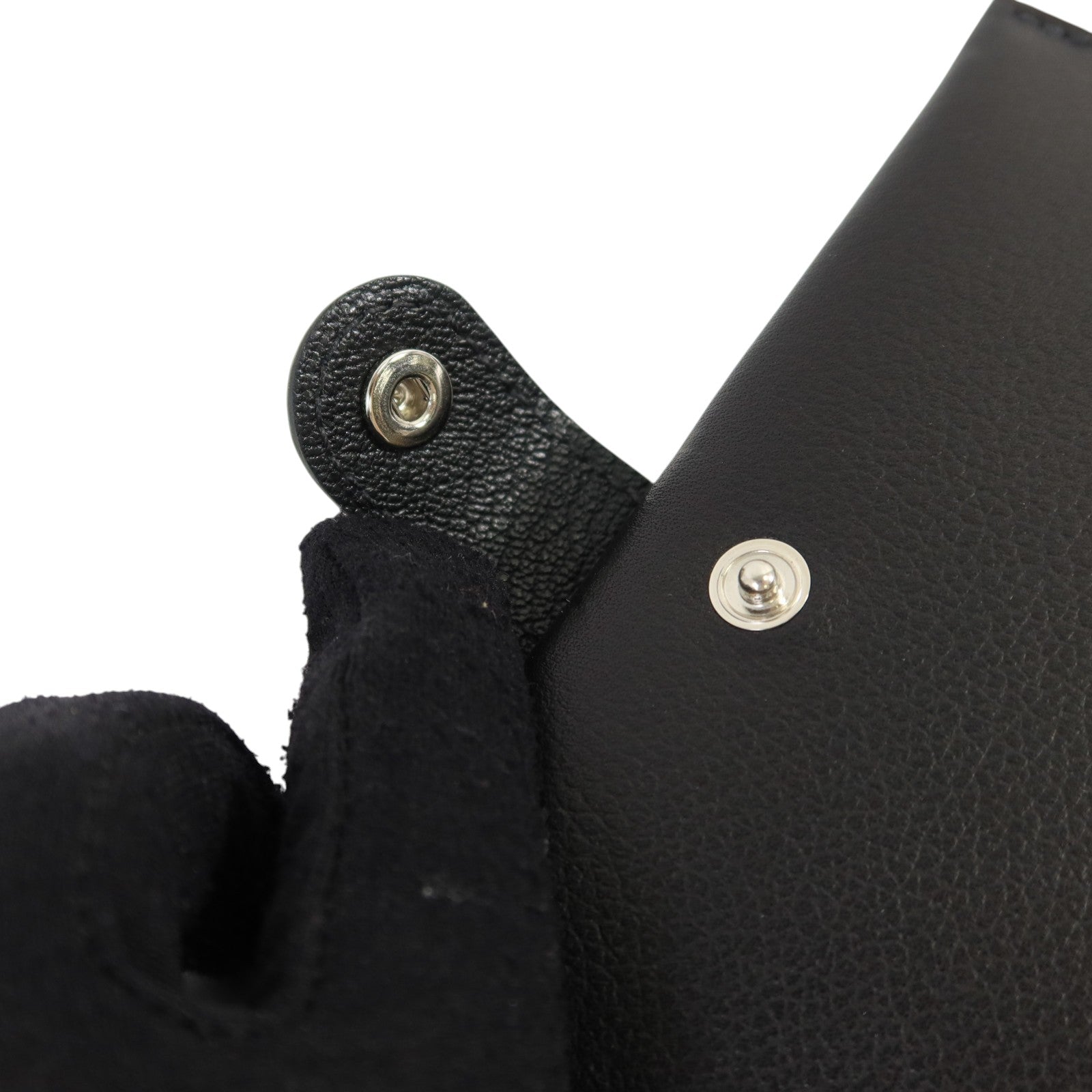 HERMES Evergrain皮革R.M.S Passport銀扣護照套Noir