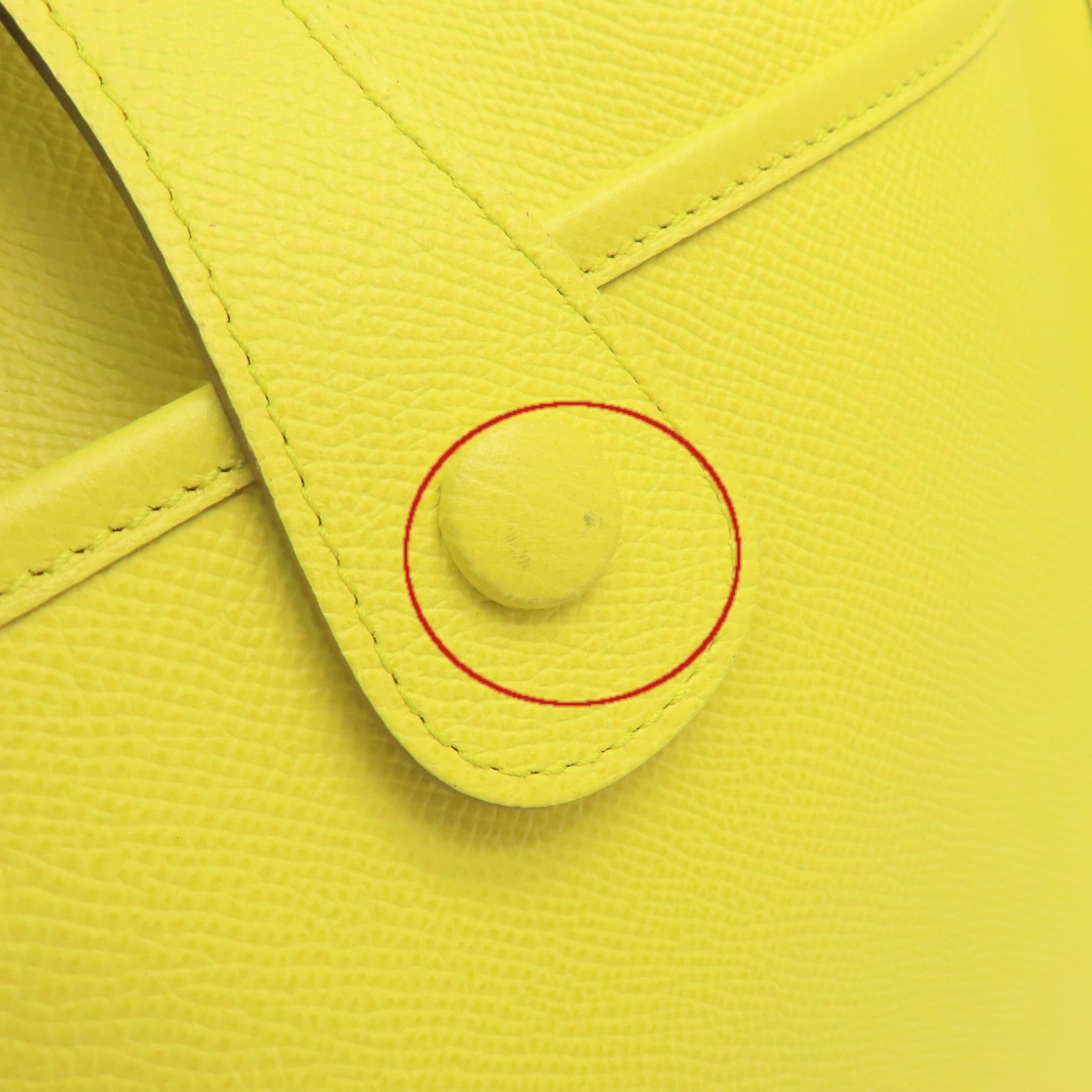 HERMES 【激減優惠】Epsom皮革Evelyne GM Shoulder Bag銀扣肩背袋Soufre糖果黃色