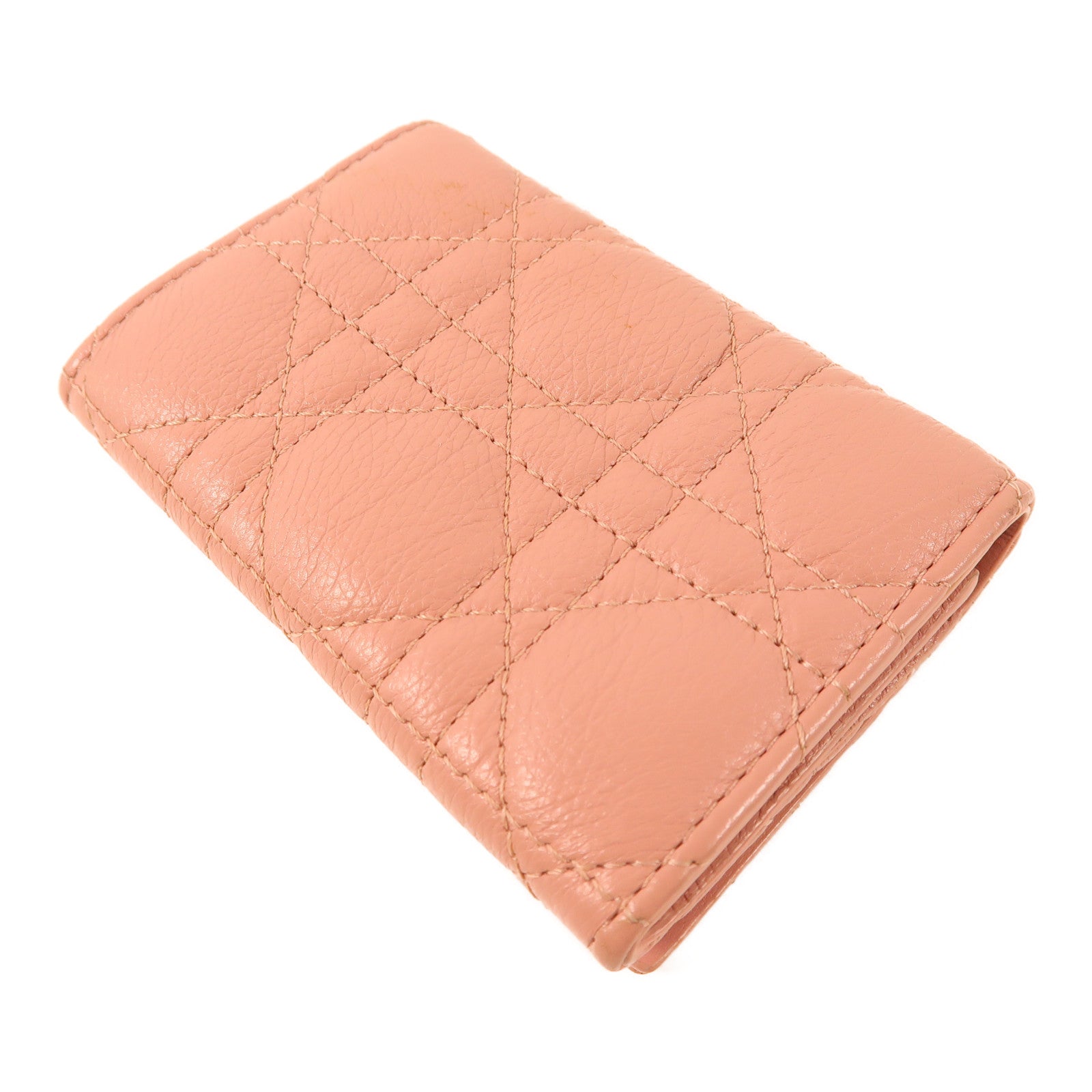 Dior 【激減優惠】牛皮皮革Caro Xs Wallet金扣錢包