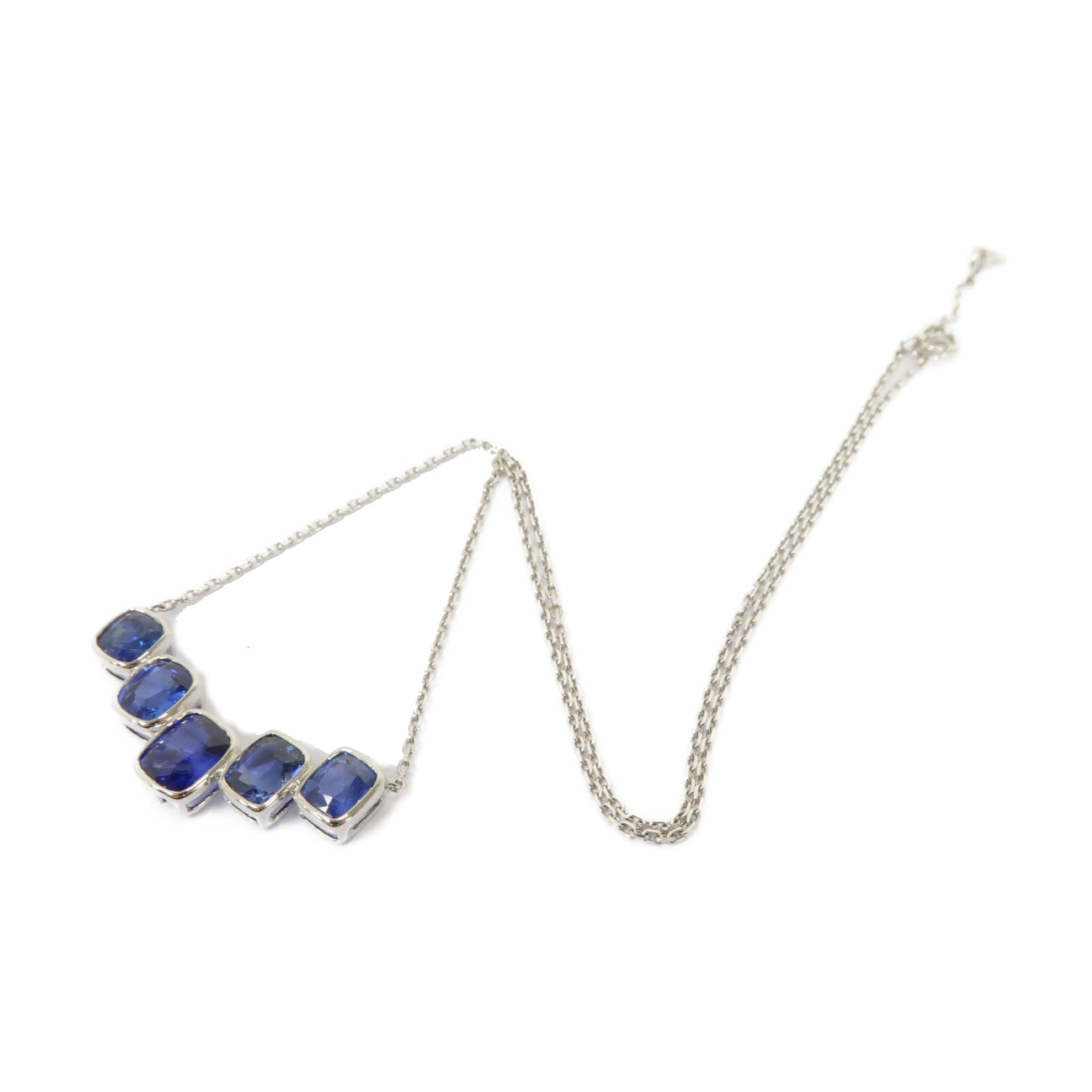 JEWELRY 18K白金Sapphire Necklace 6.75ct藍寶石項鍊