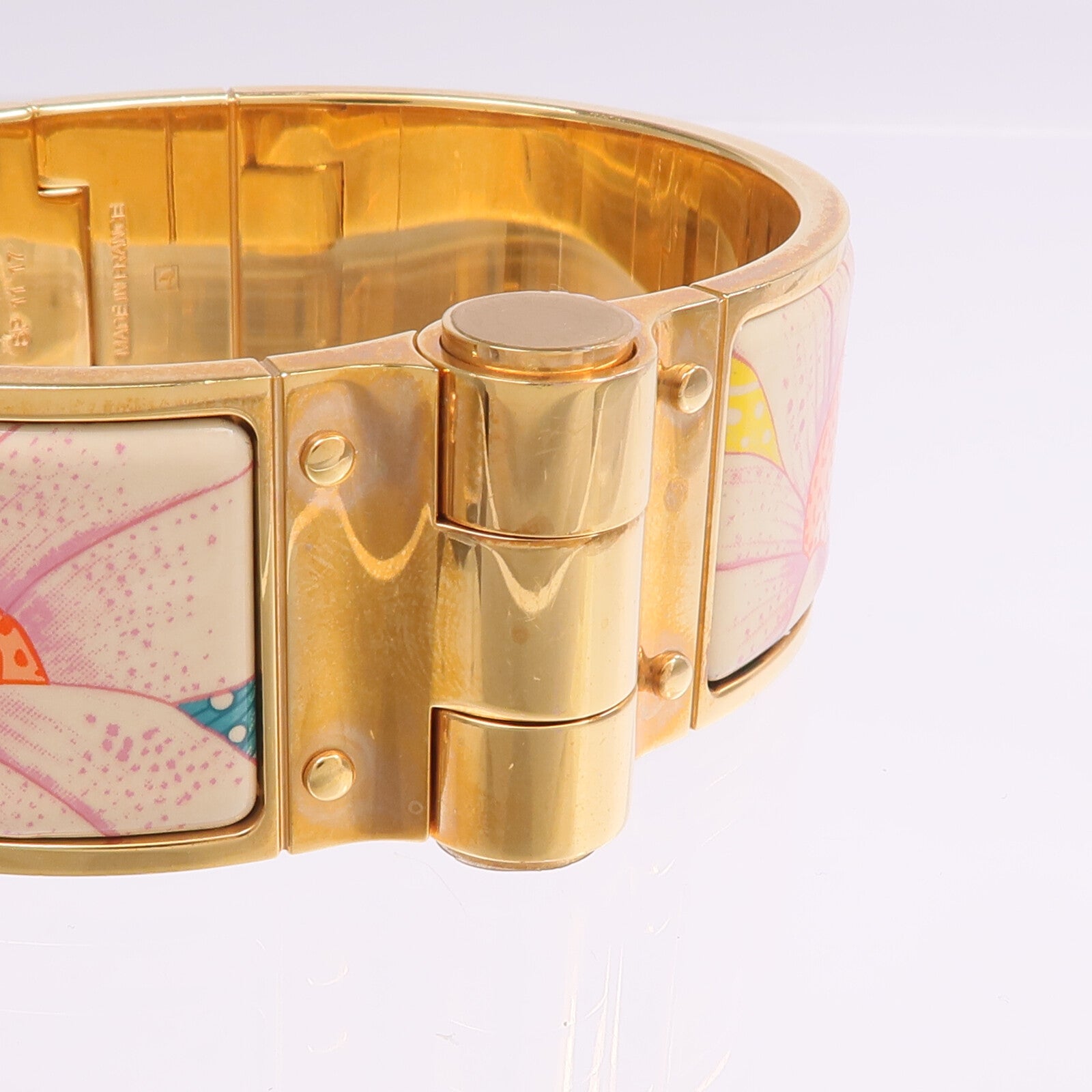 HERMES 金屬/琺瑯Charniere Bracelet手鐲