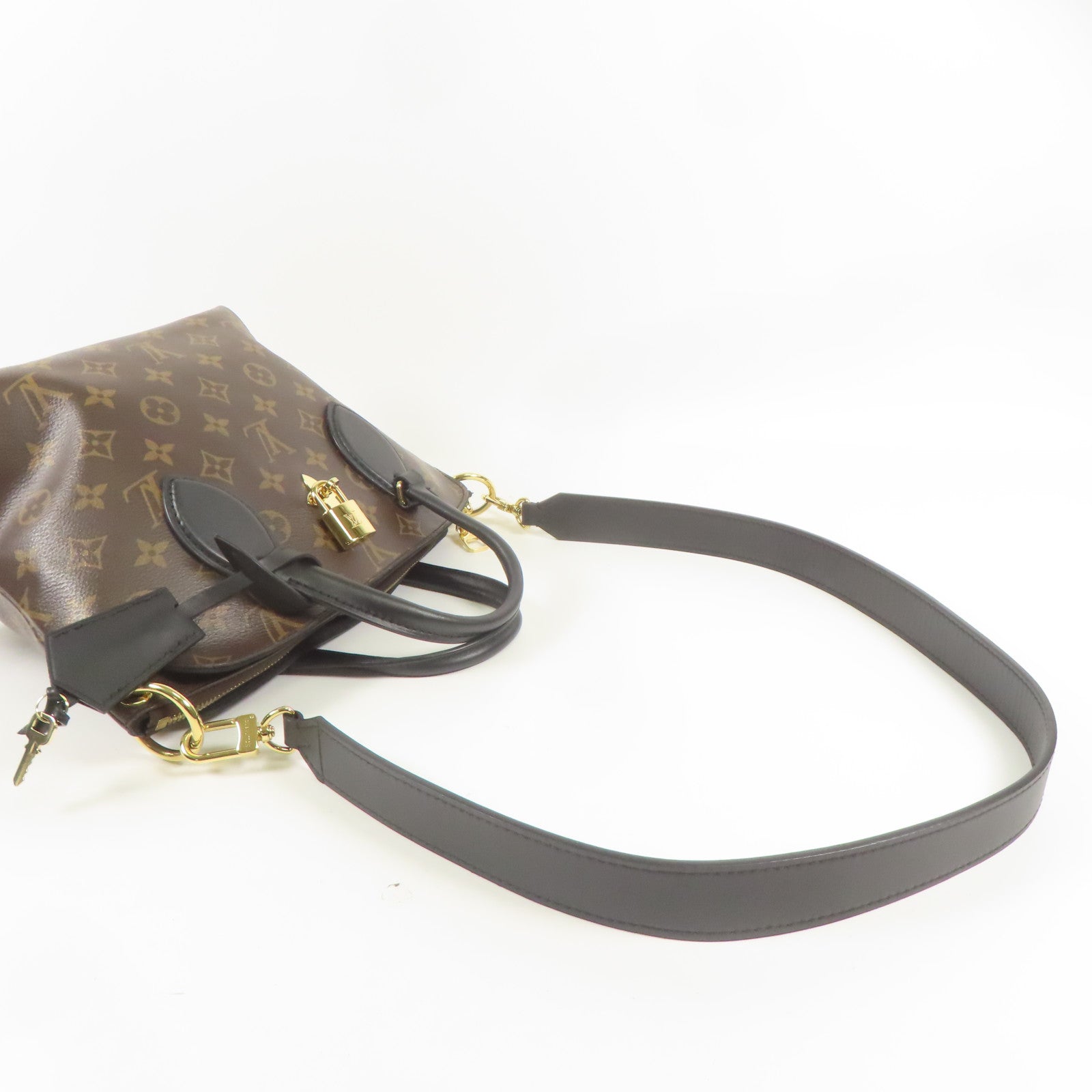 LOUIS VUITTON Monogram Flower Zip Tote金扣手挽肩背兩用袋