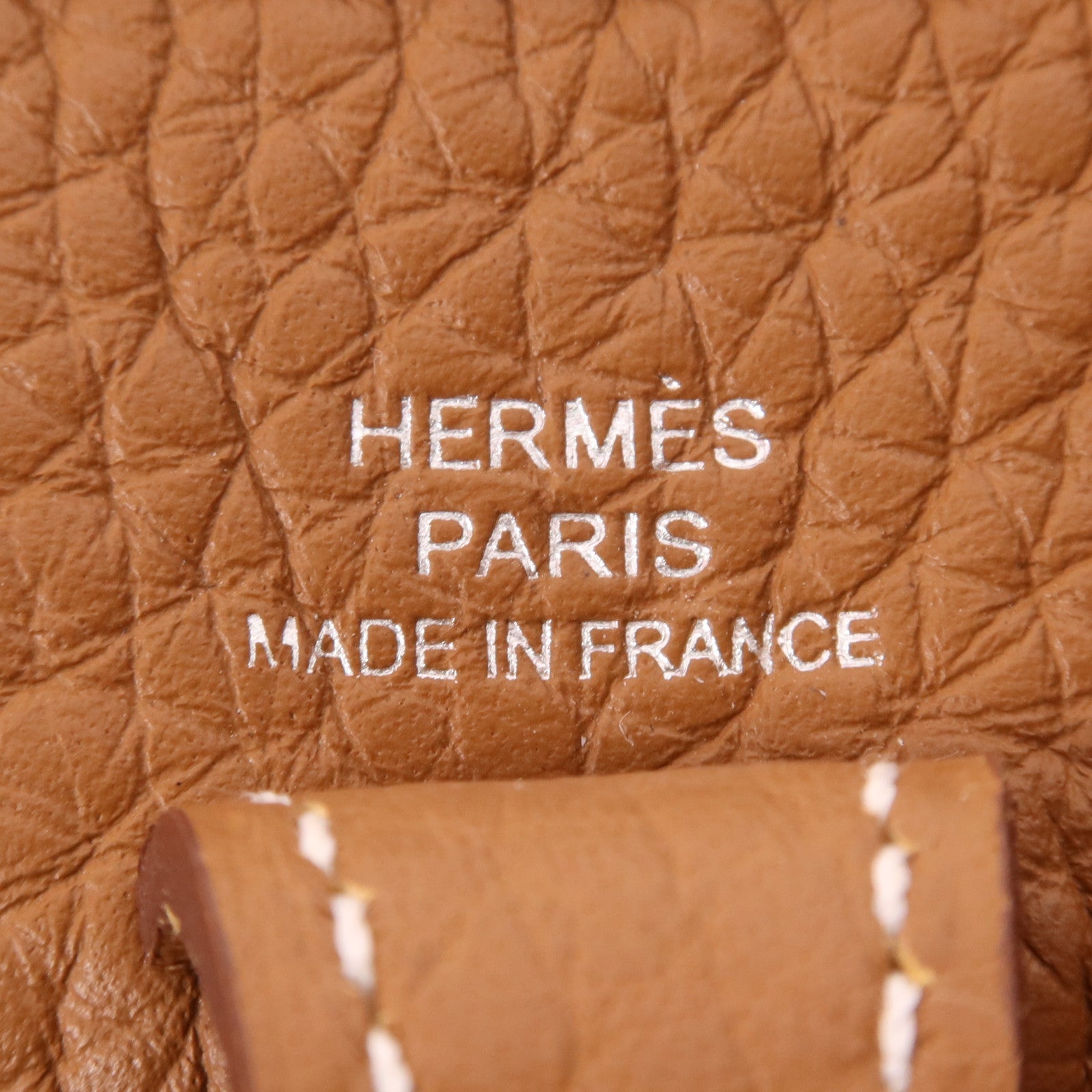 HERMES Togo皮革Evelyne TPM肩背袋Gold