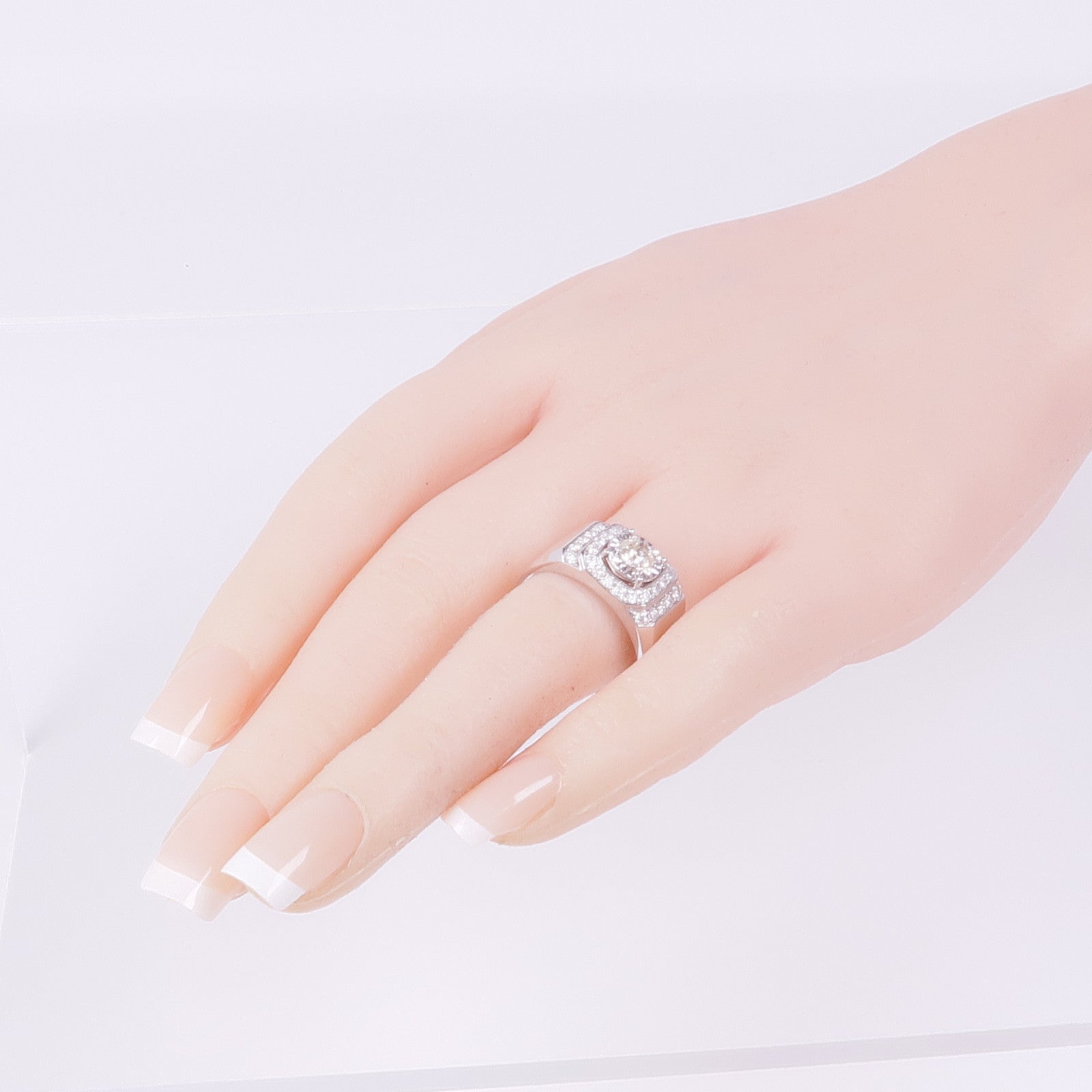 JEWELRY 【激減優惠】18K白金Diamond Ring鑽石戒指US#9
