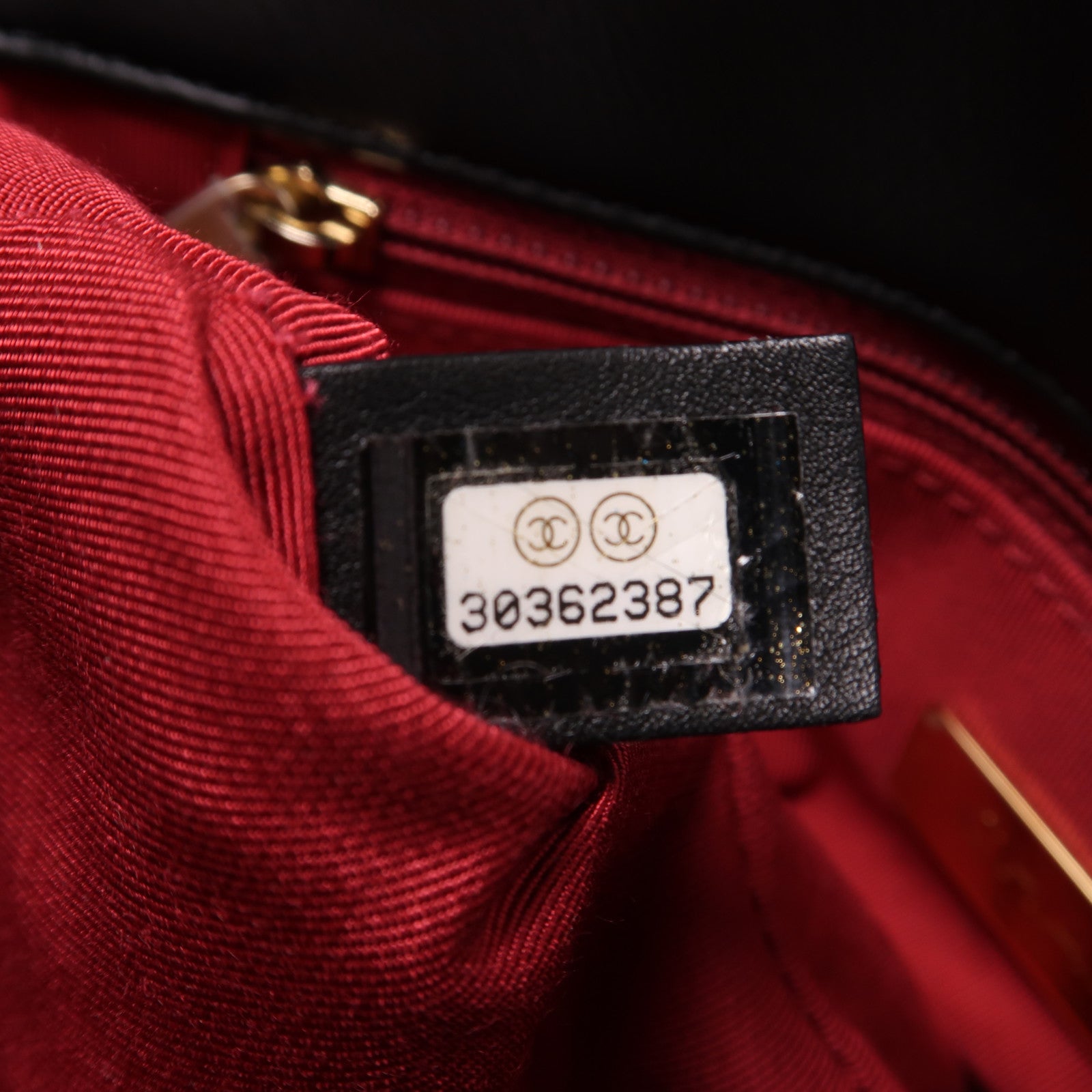 CHANEL 羊毛C19 Small金扣手挽肩背兩用袋黑色