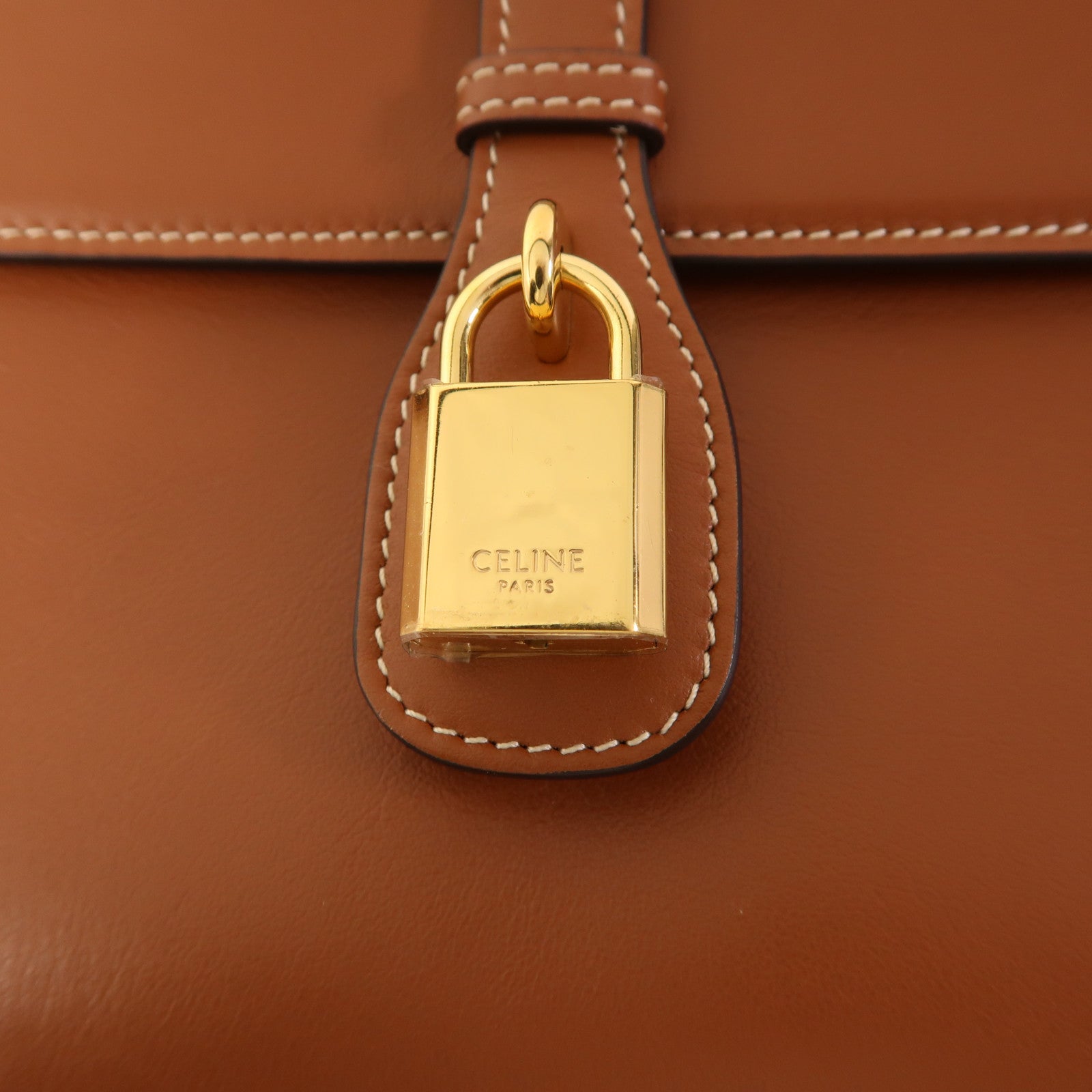 CELINE 牛皮皮革Shoulder Bag金扣肩背袋