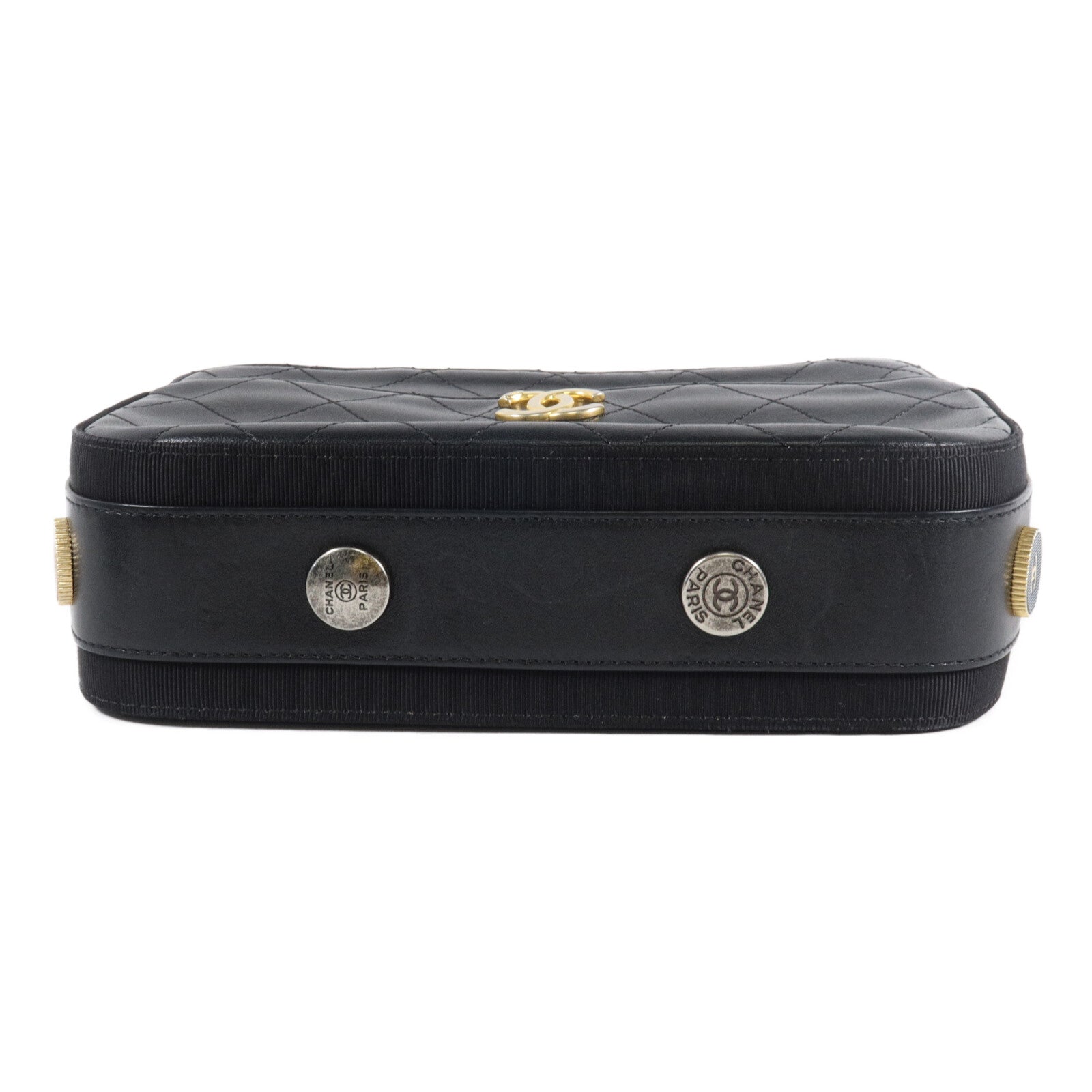CHANEL 牛皮皮革ButtonUp Camera Bag鏈帶肩背袋