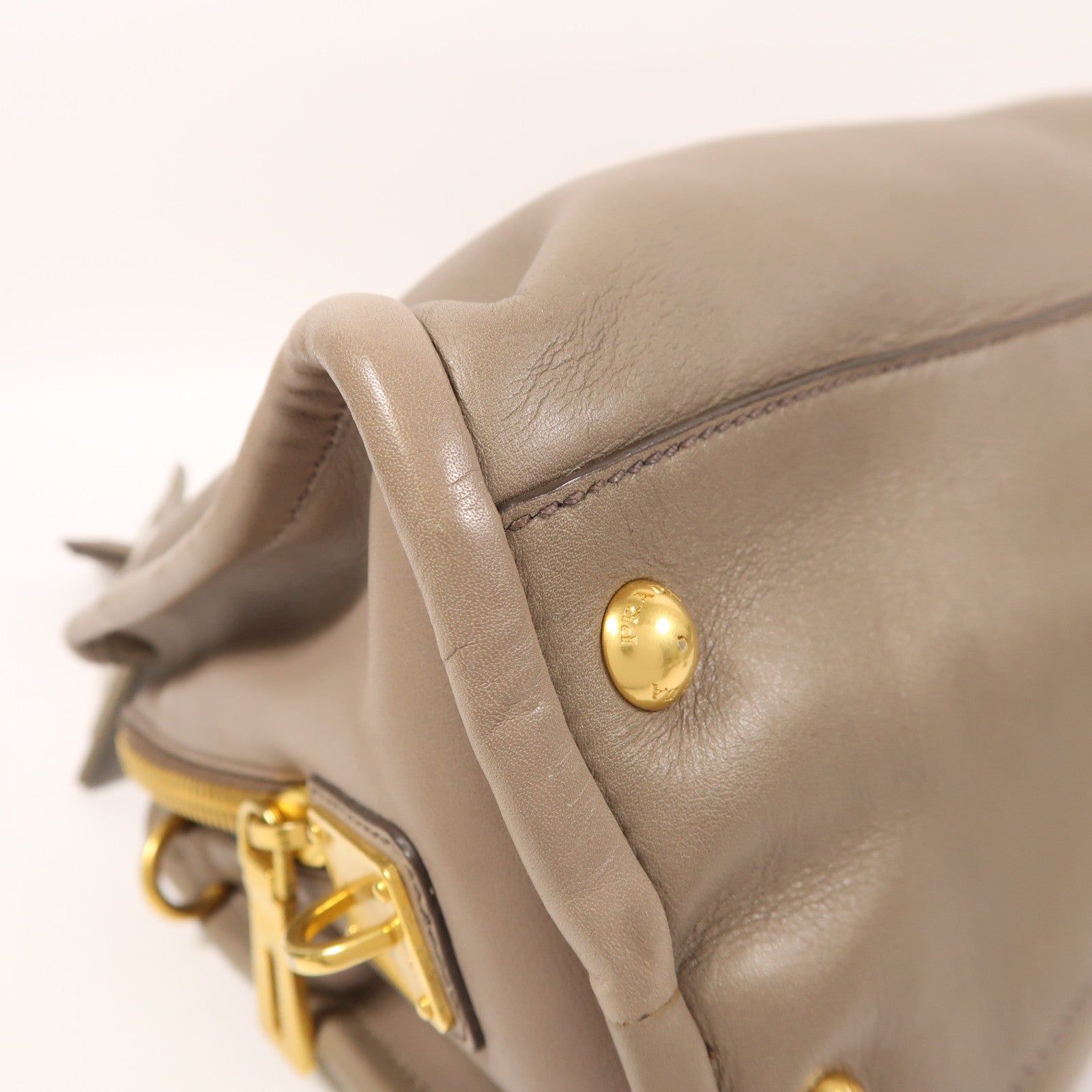 PRADA 牛皮皮革2 Way Shoulder金扣手挽肩背兩用袋