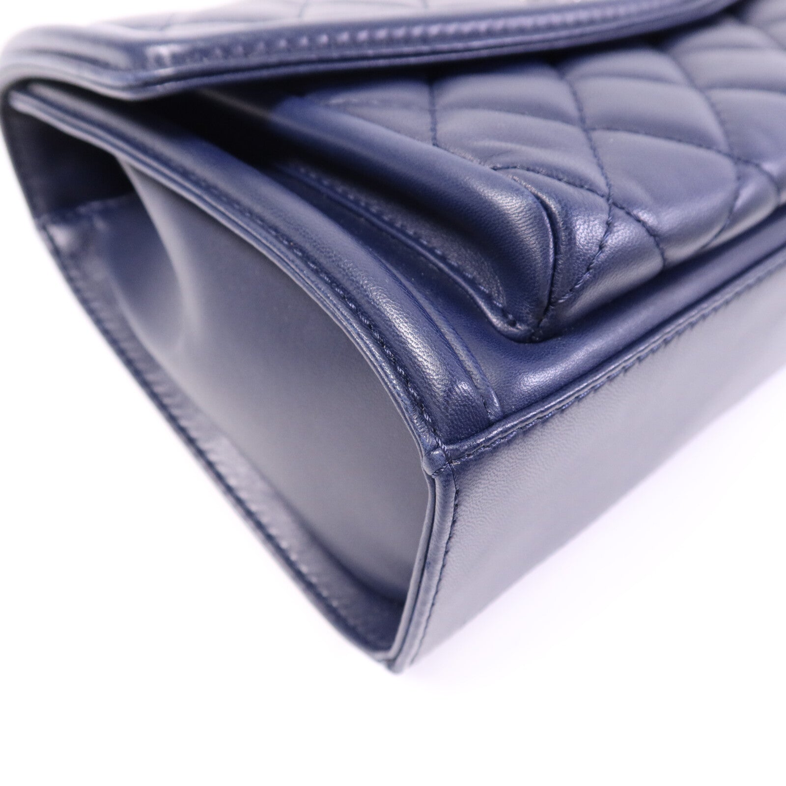 CHANEL 羊皮皮革Chain Shoulder Bag銀扣鏈帶肩背袋